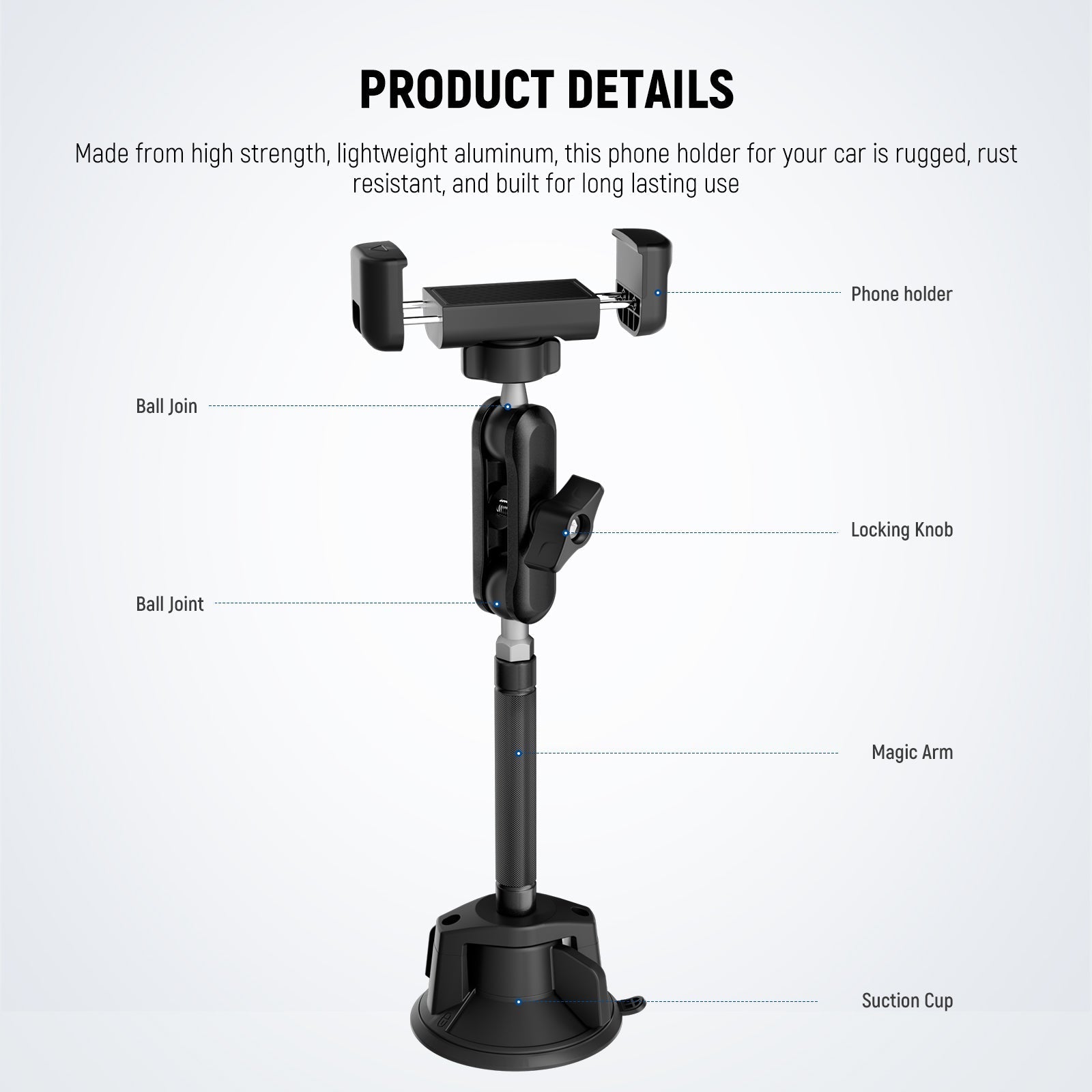 NEEWER PA136/PA137 Suction Cup Car Phone Holder