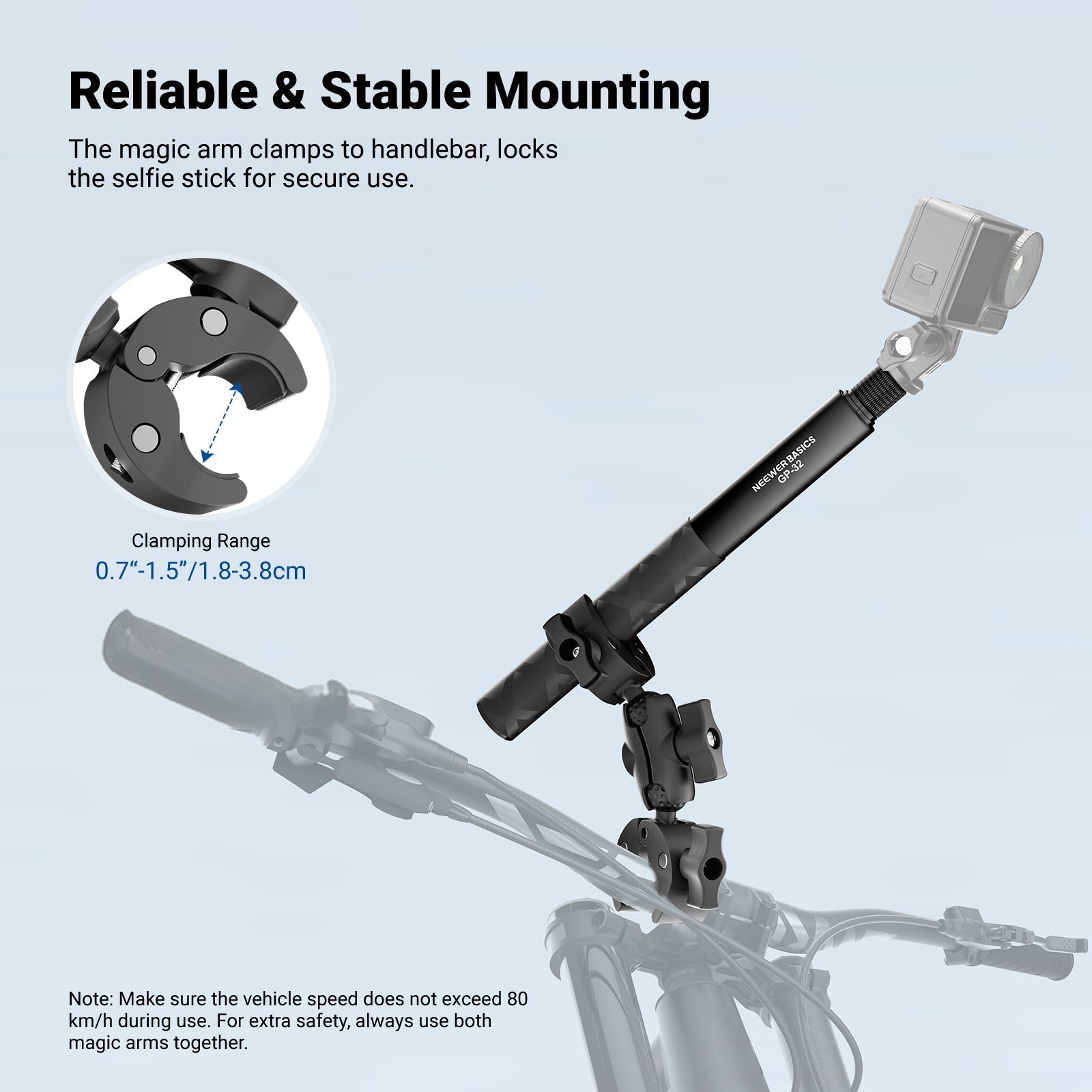 NEEWER BASICS GP-32 Motorcycle Mount Accessories Kit