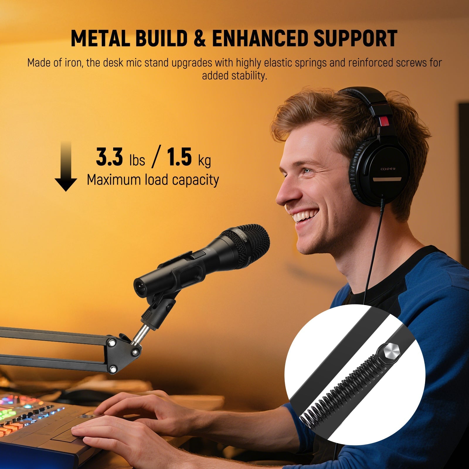 NEEWER BASICS MS006 Desktop Microphone Boom Arm Stand