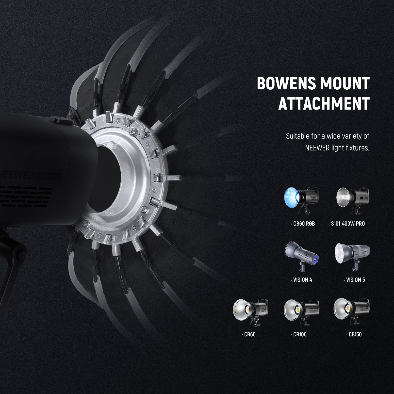 NEEWER 65CM/85CM/120CM Parabolic Softbox