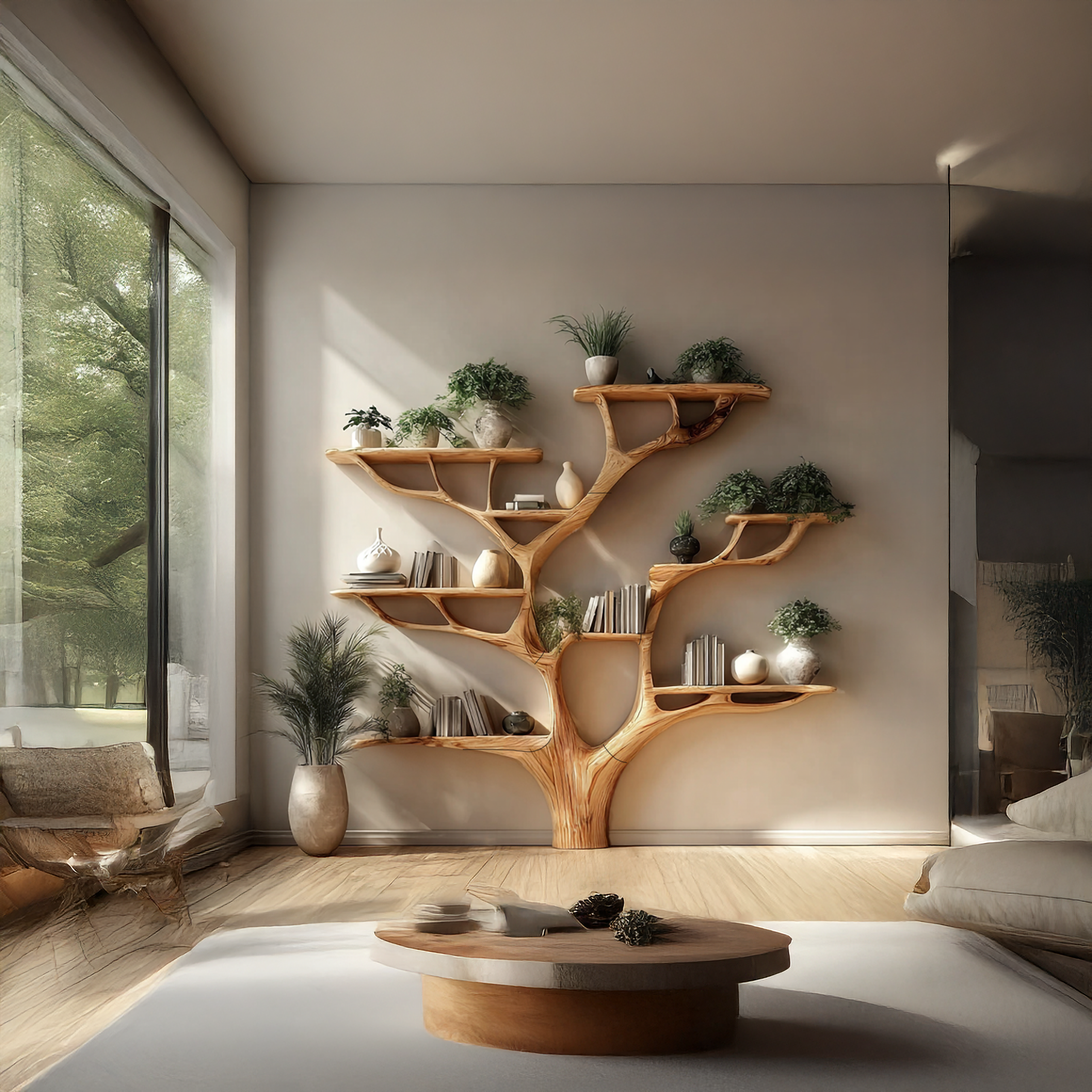 Rustic Tree Bookshelf Nursery Living