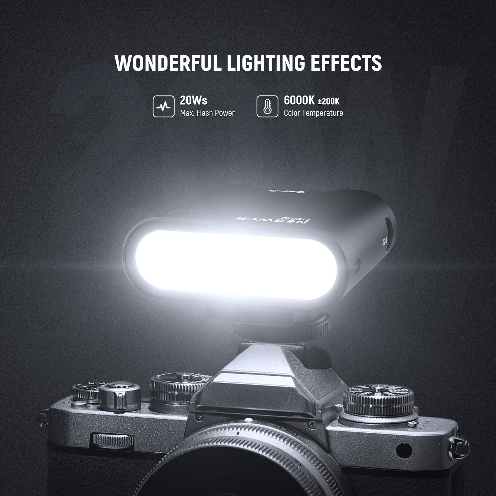 NEEWER Z160 SE Camera Flash with M/S1/S2 Modes & 1200mAh Built in Battery