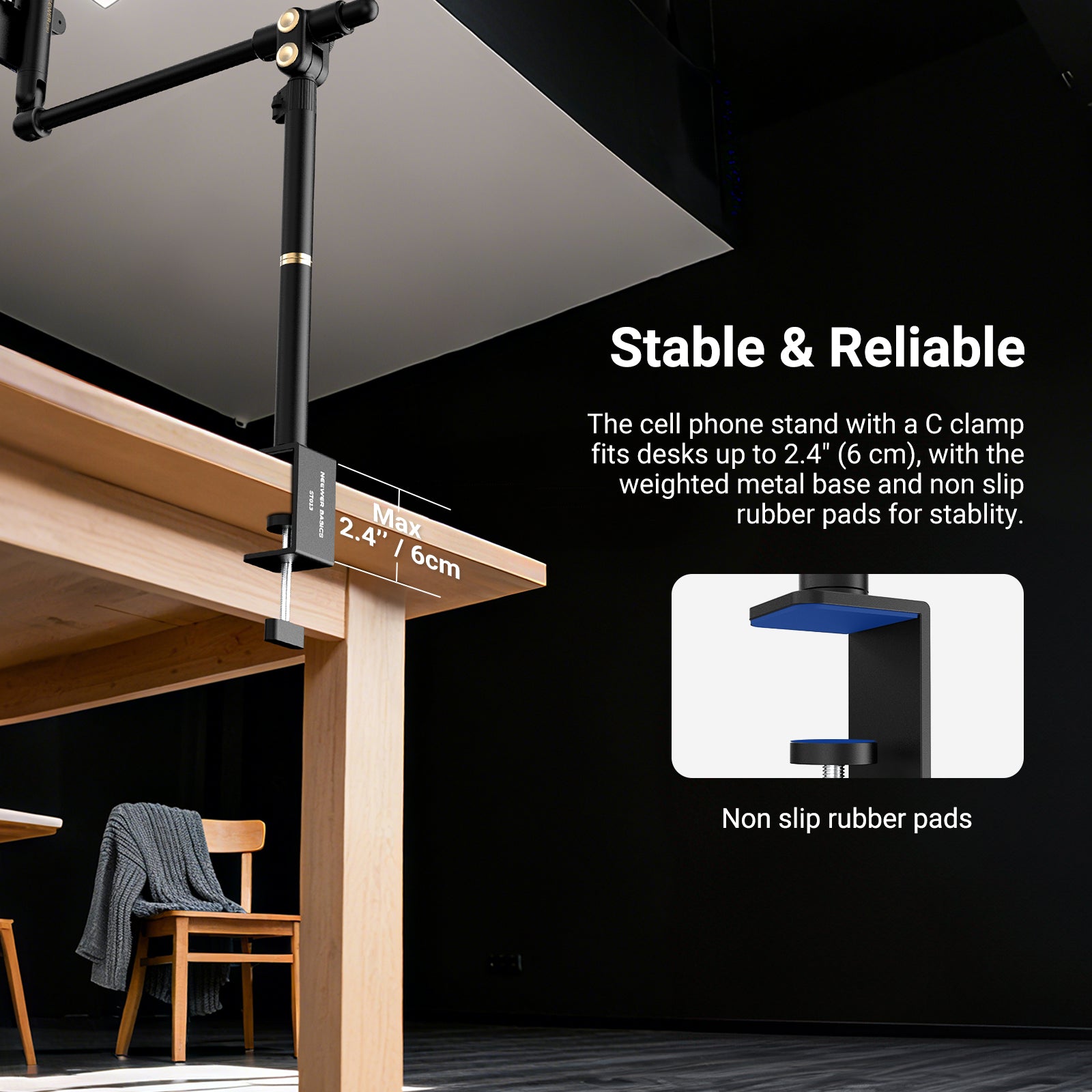 NEEWER BASICS ST013 Overhead Phone Mount Holder Stand