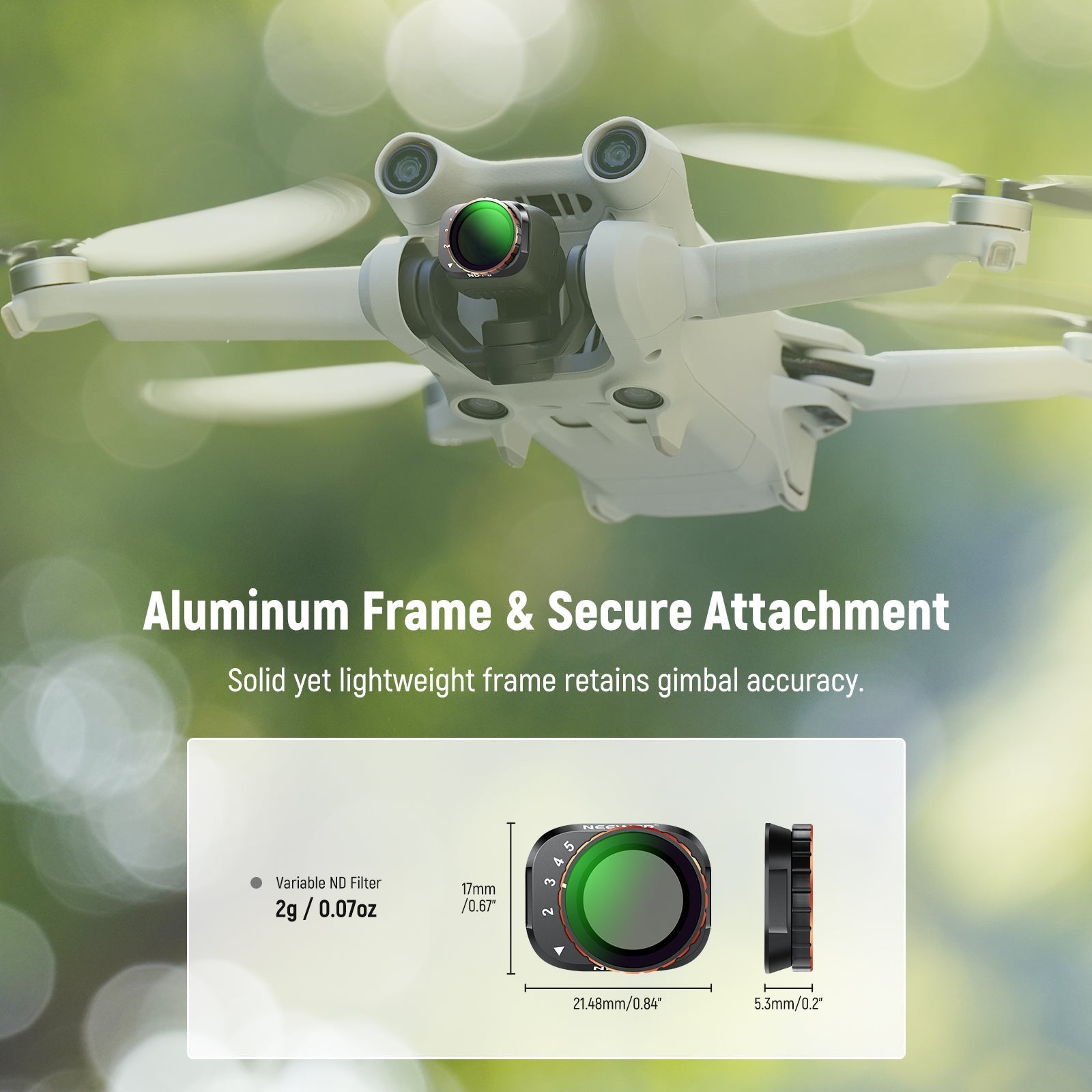 NEEWER Variable ND Filter Set For DJI Mini 3 / Mini 3 Pro
