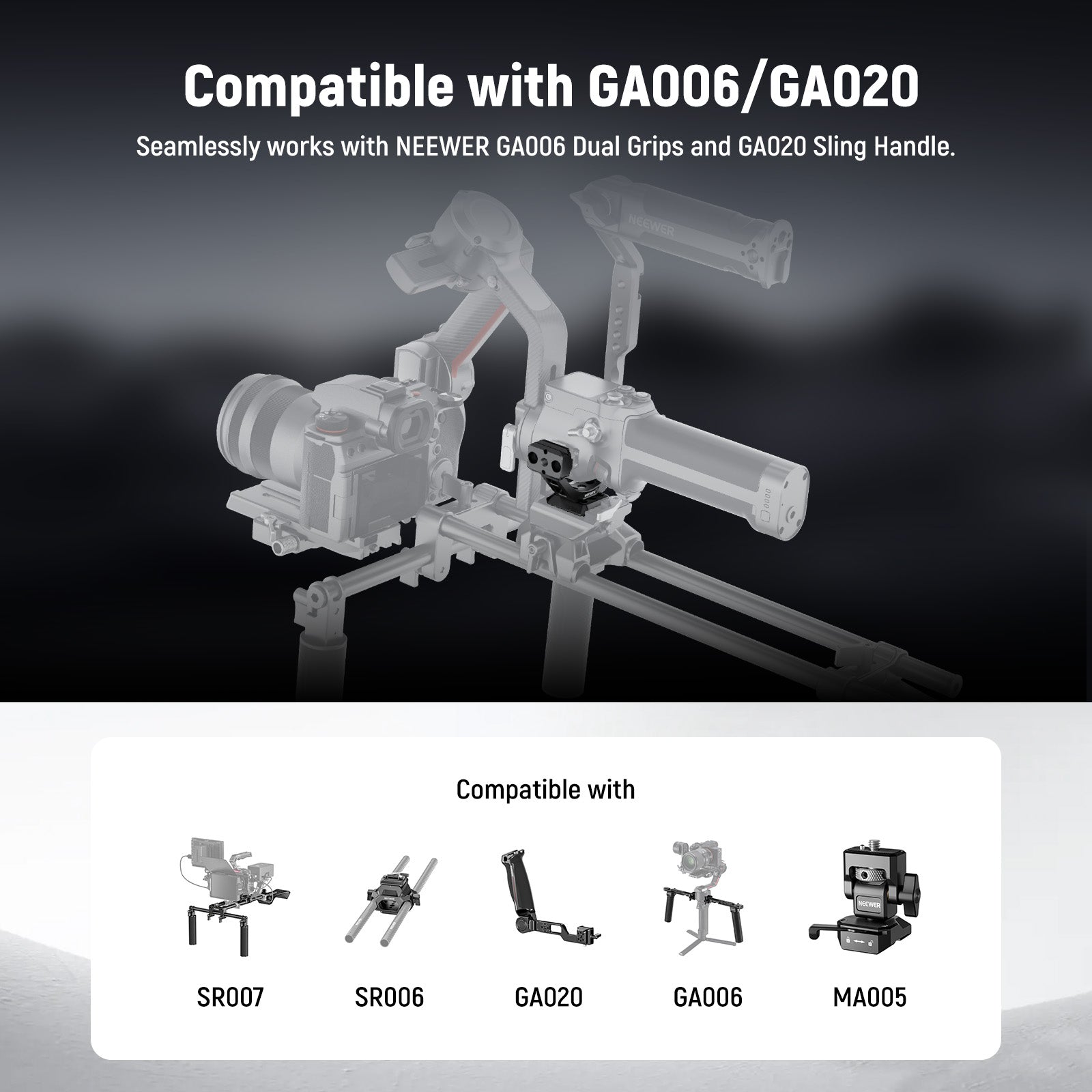 NEEWER GA030/GA030P Arca Type NATO Mount Adapter For DJI RS3/Pro RS4/Pro