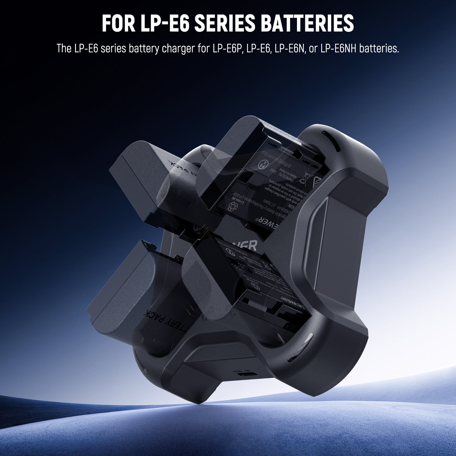 NEEWER NW-P4 LP-E6 Battery Charger with PD 45W Fast Charging