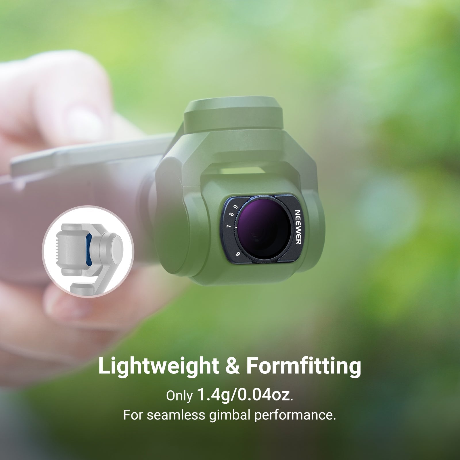 NEEWER Variable ND Filter Compatible with DJI Osmo Pocket 3 / Pocket 4 & Xtra Muse
