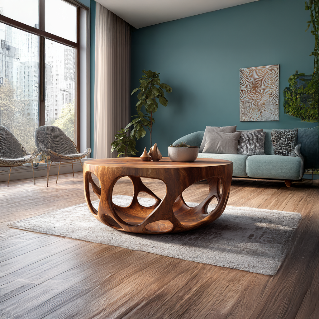 Artisan Coffee Table Natural Wood Farmhouse Gift
