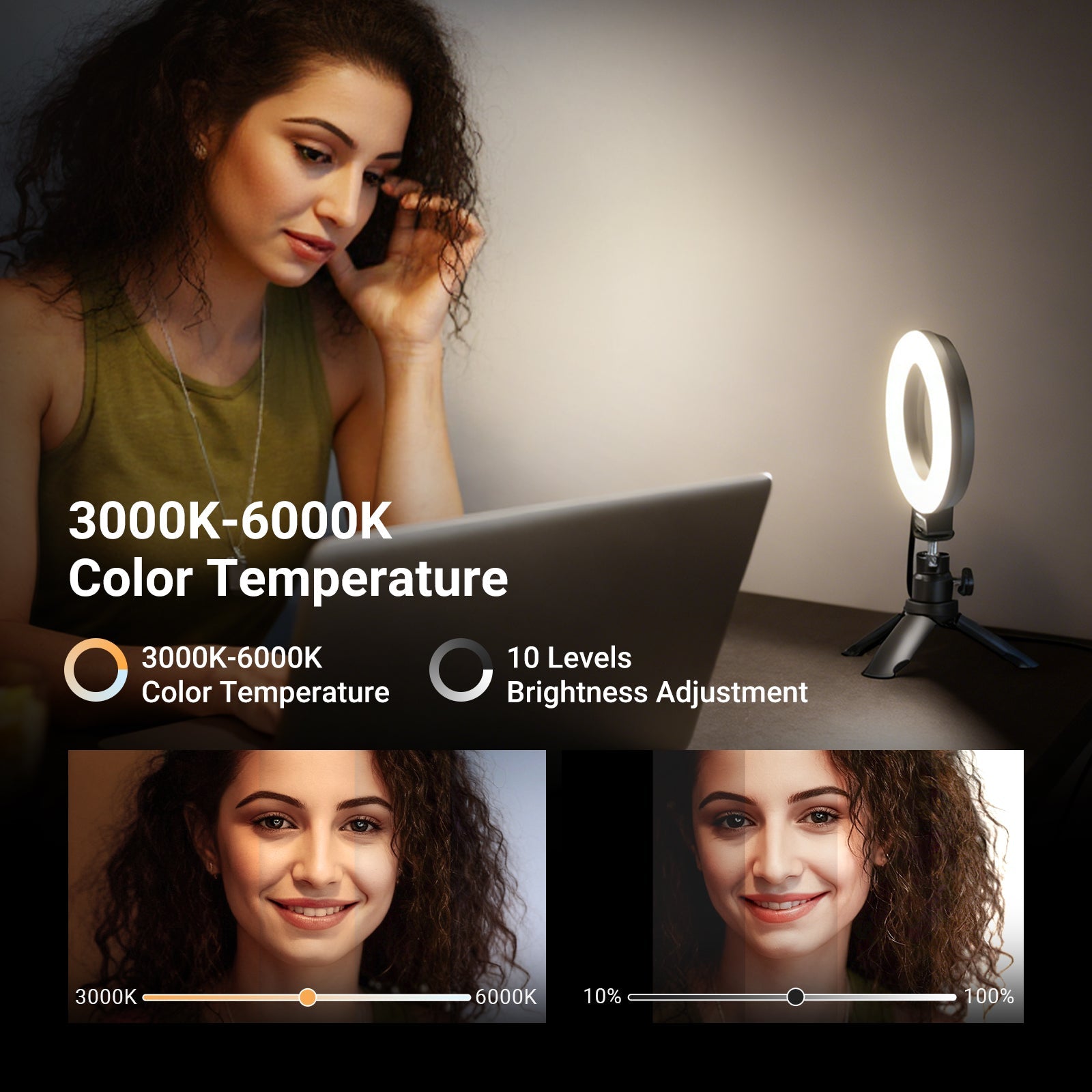 NEEWER BASICS BR60 5" Bi-Color Mini Ring Light