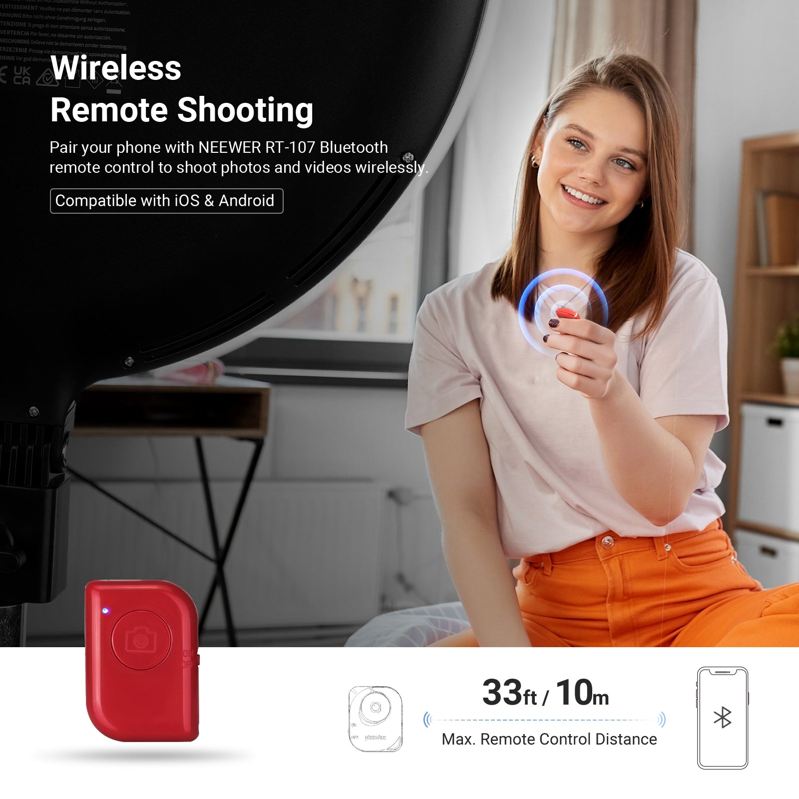 NEEWER BASICS R10L/R12L Full Screen Ring Light