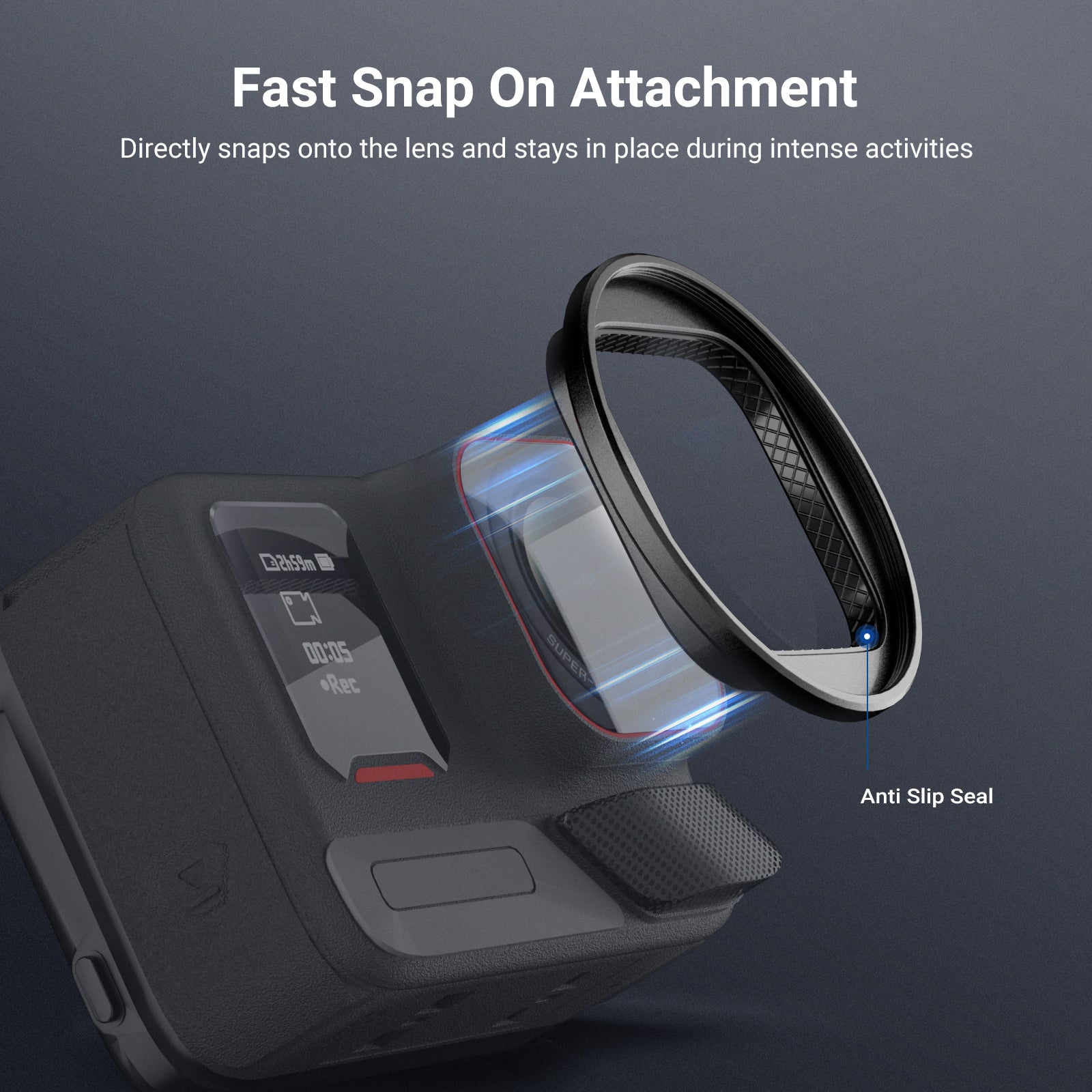 NEEWER 49mm Filter Adapter Ring Compatible with Insta360 Ace Pro 1/2