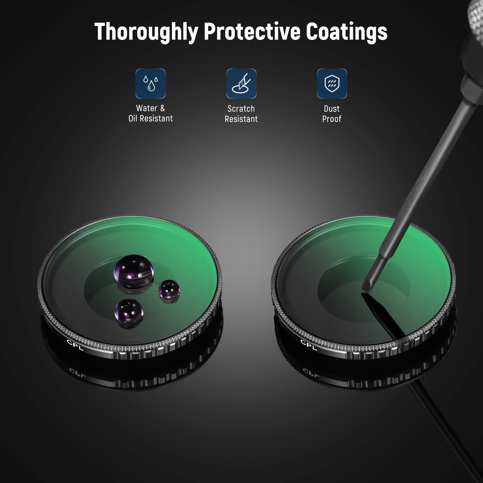 NEEWER CPL/Black Diffusion Filter For DJI Osmo Action 5 Pro & Action 4