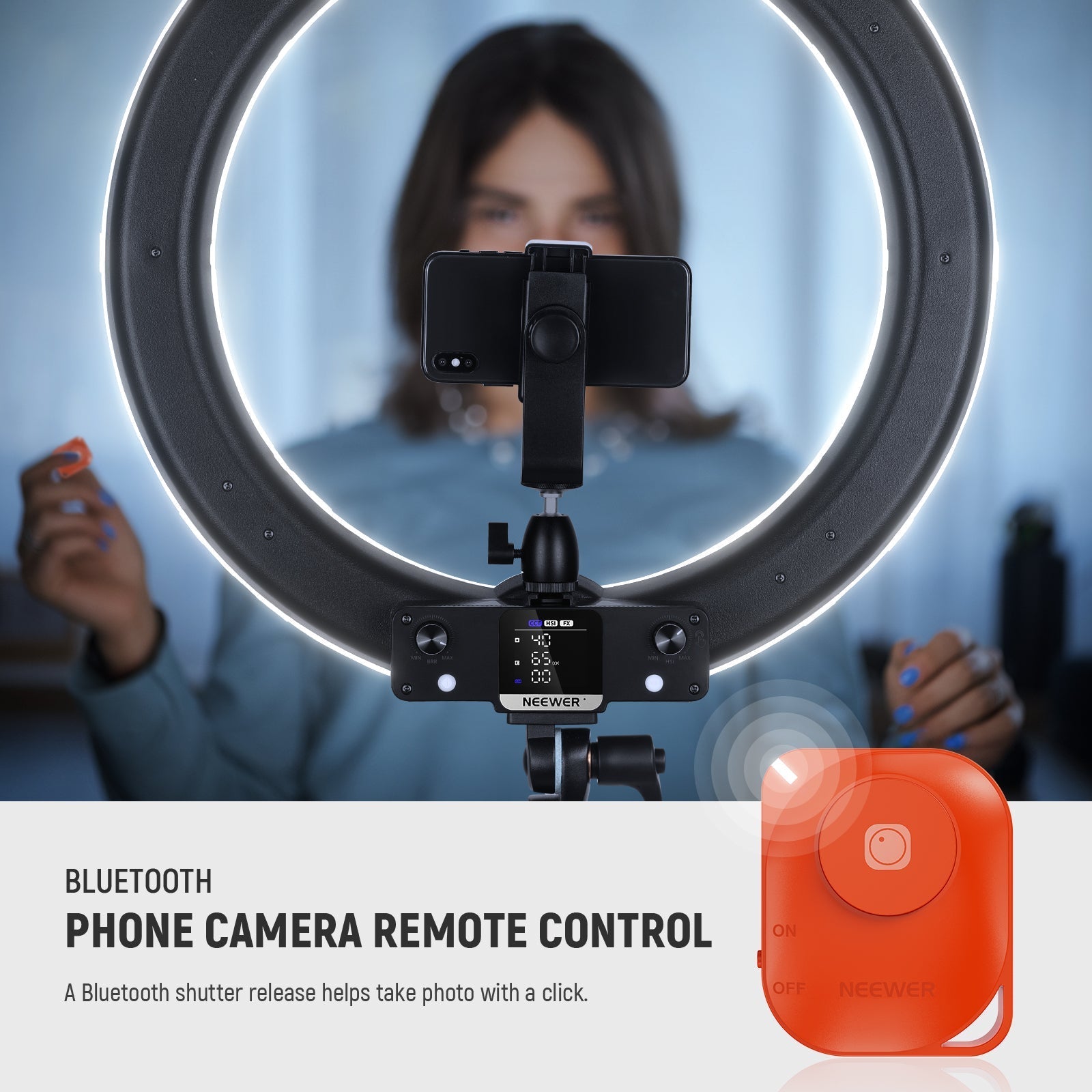 NEEWER RGB18 II 18 Inch RGB LED Ring Light With APP Control