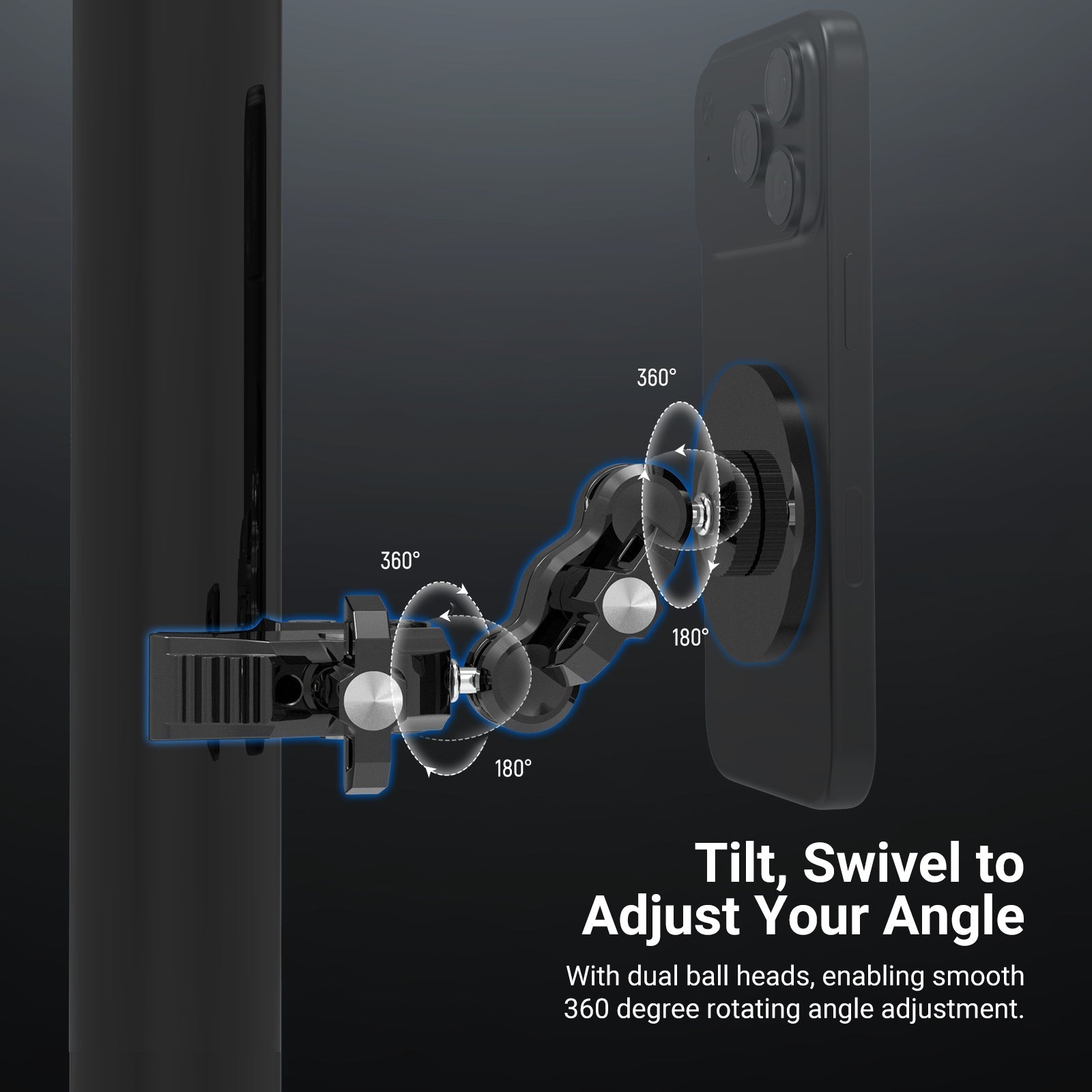 NEEWER PA150 Magnetic Phone Mount with Super Clamp