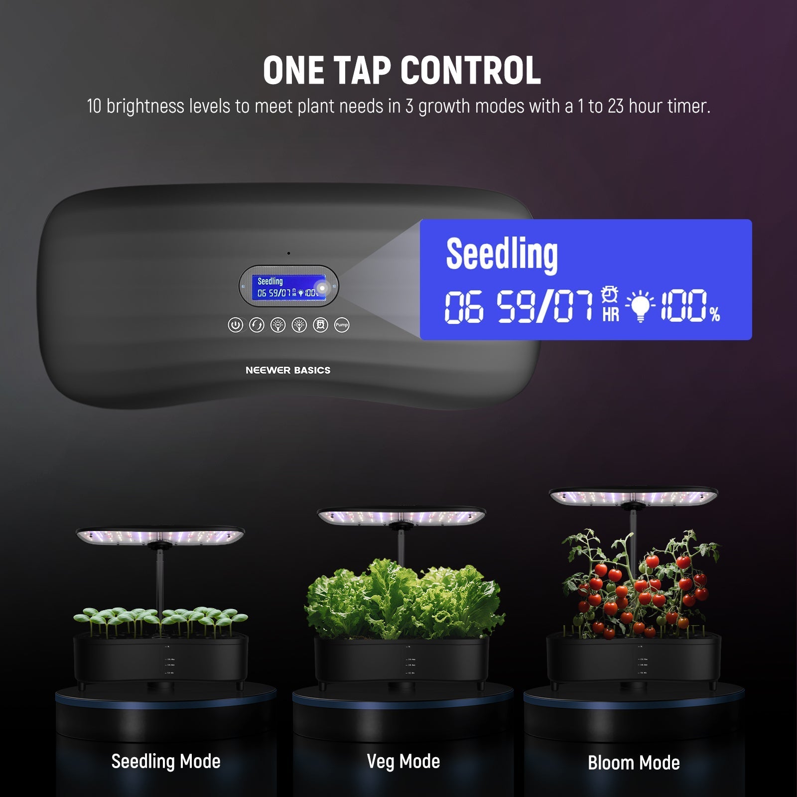 NEEWER BASICS HGS02 Silent Aeroponics Growing System Kit