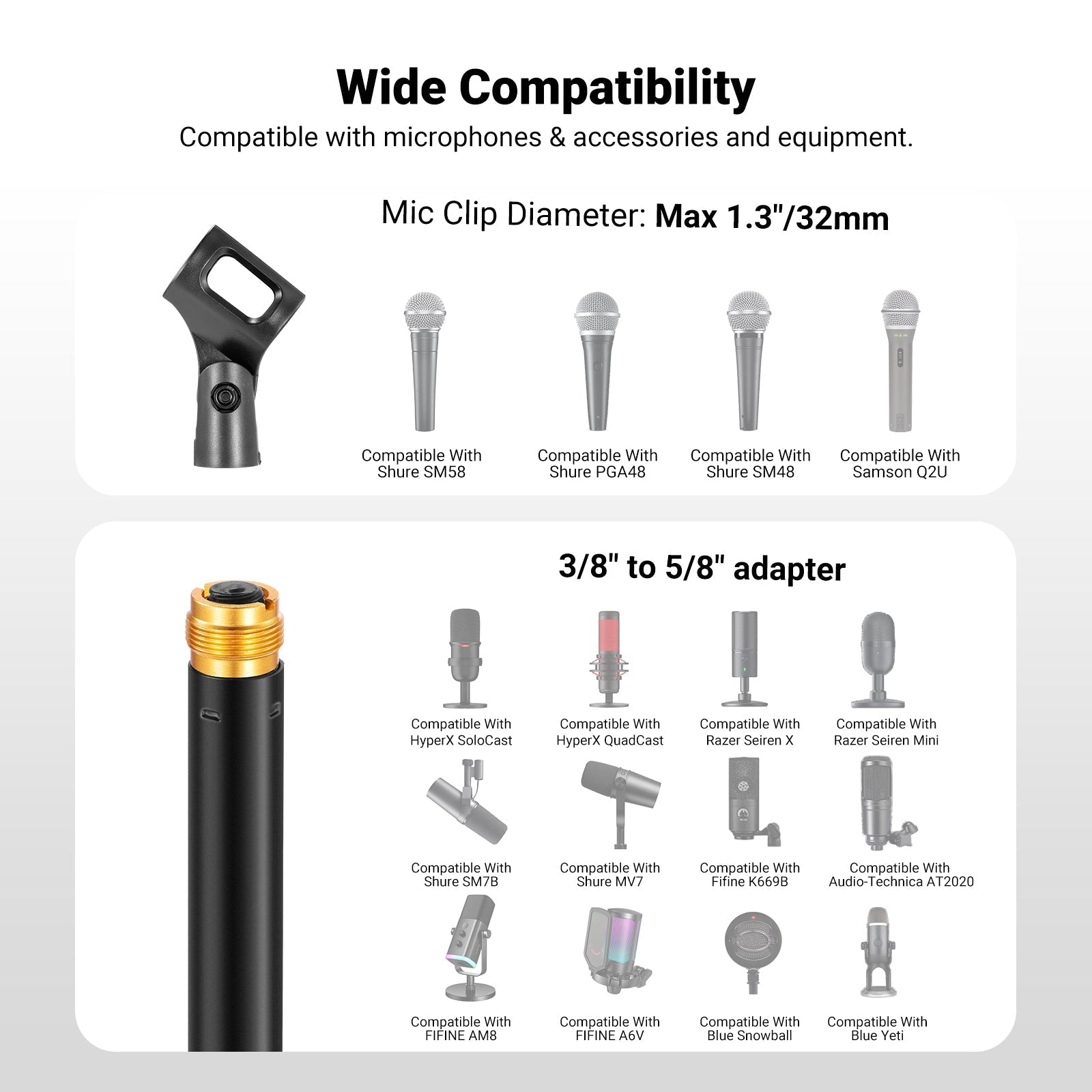 NEEWER MS015 Desk Microphone Stand