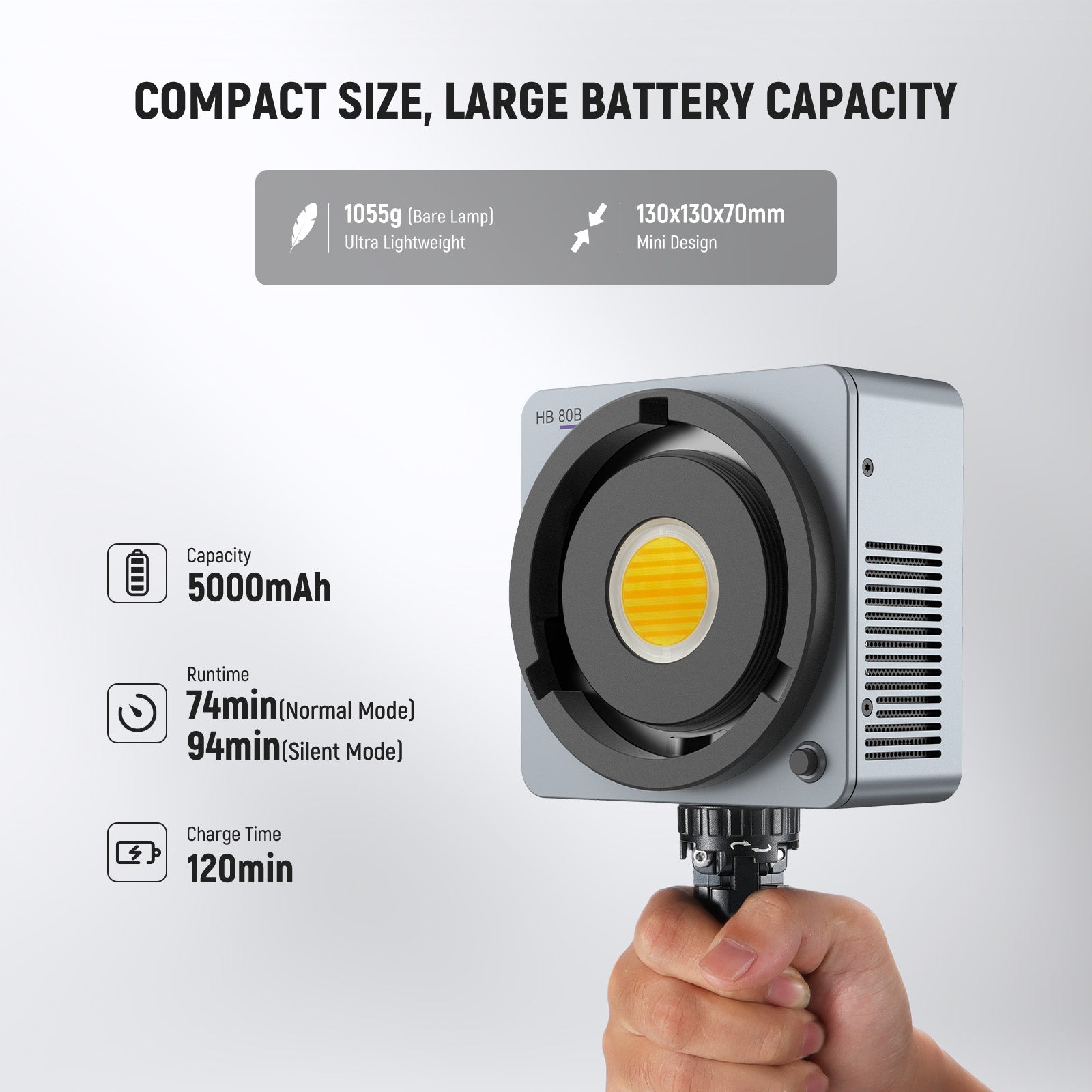NEEWER HB80B 80W Bi-Color Mini COB LED Video Light