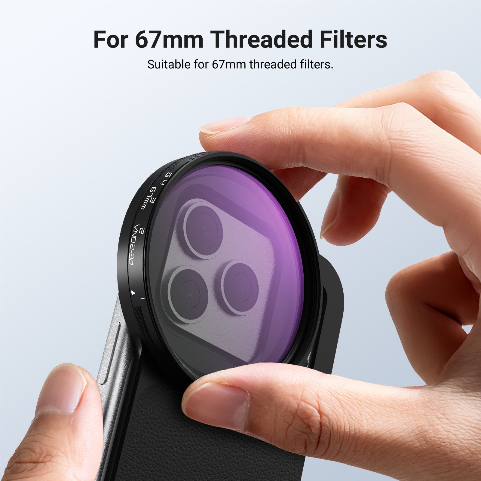 NEEWER 6.3" Magnetic Filter Backplate Kit For iPhone Standard & Pro Versions