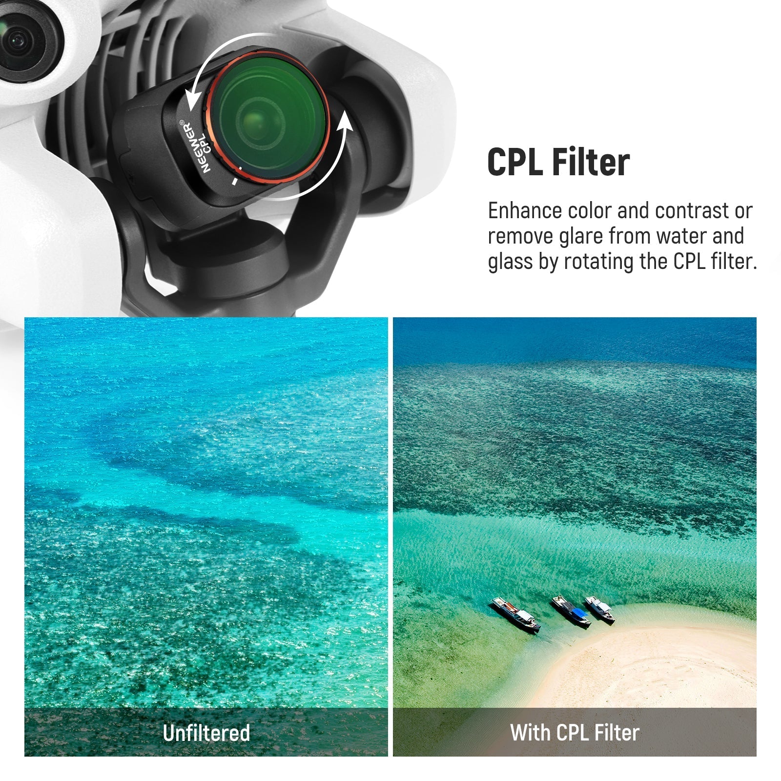 NEEWER FL-A32 6-Pack ND/PL Filter Set for DJI Mini 4 Pro