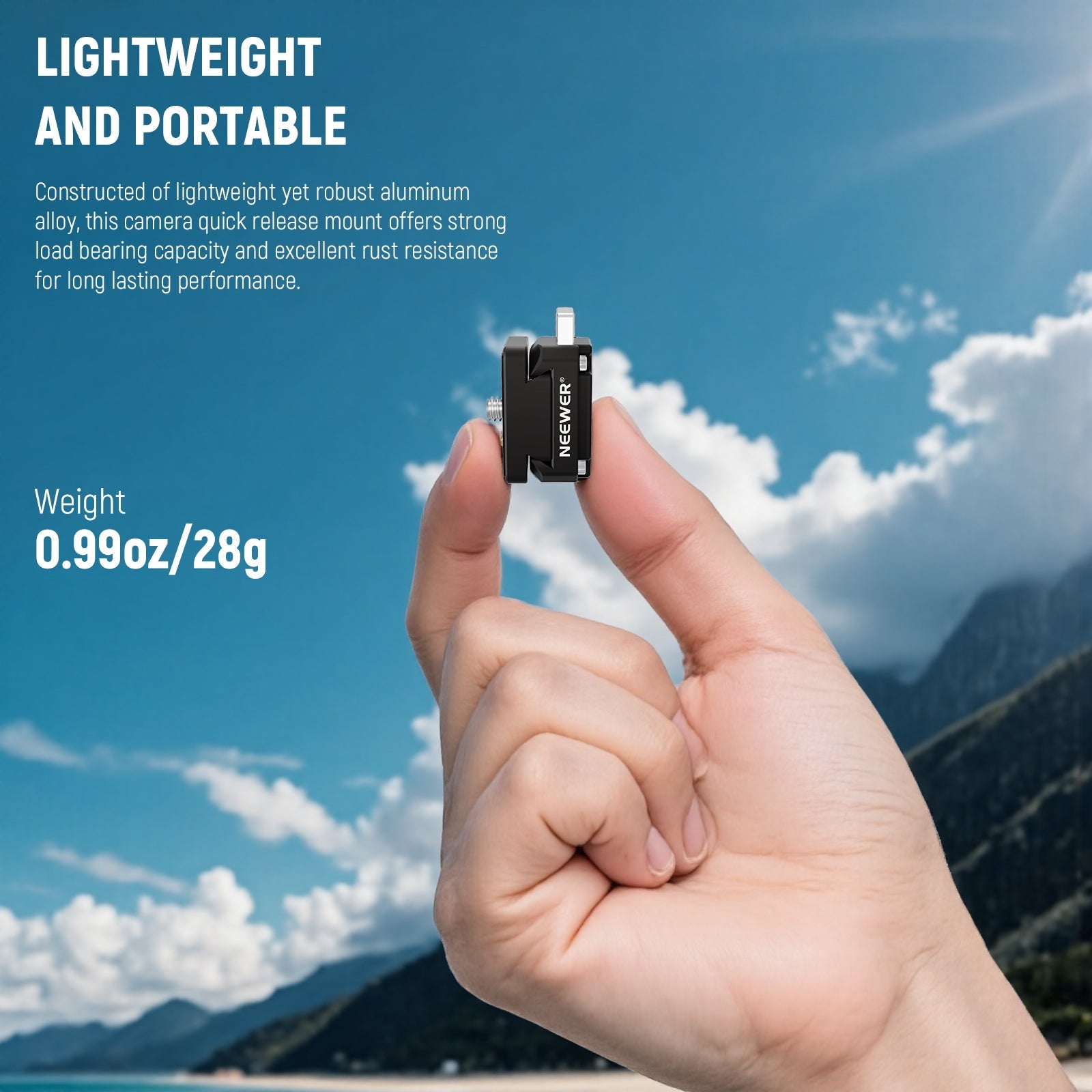 NEEWER CA139 Action Camera Quick Release Plate Tripod Mount
