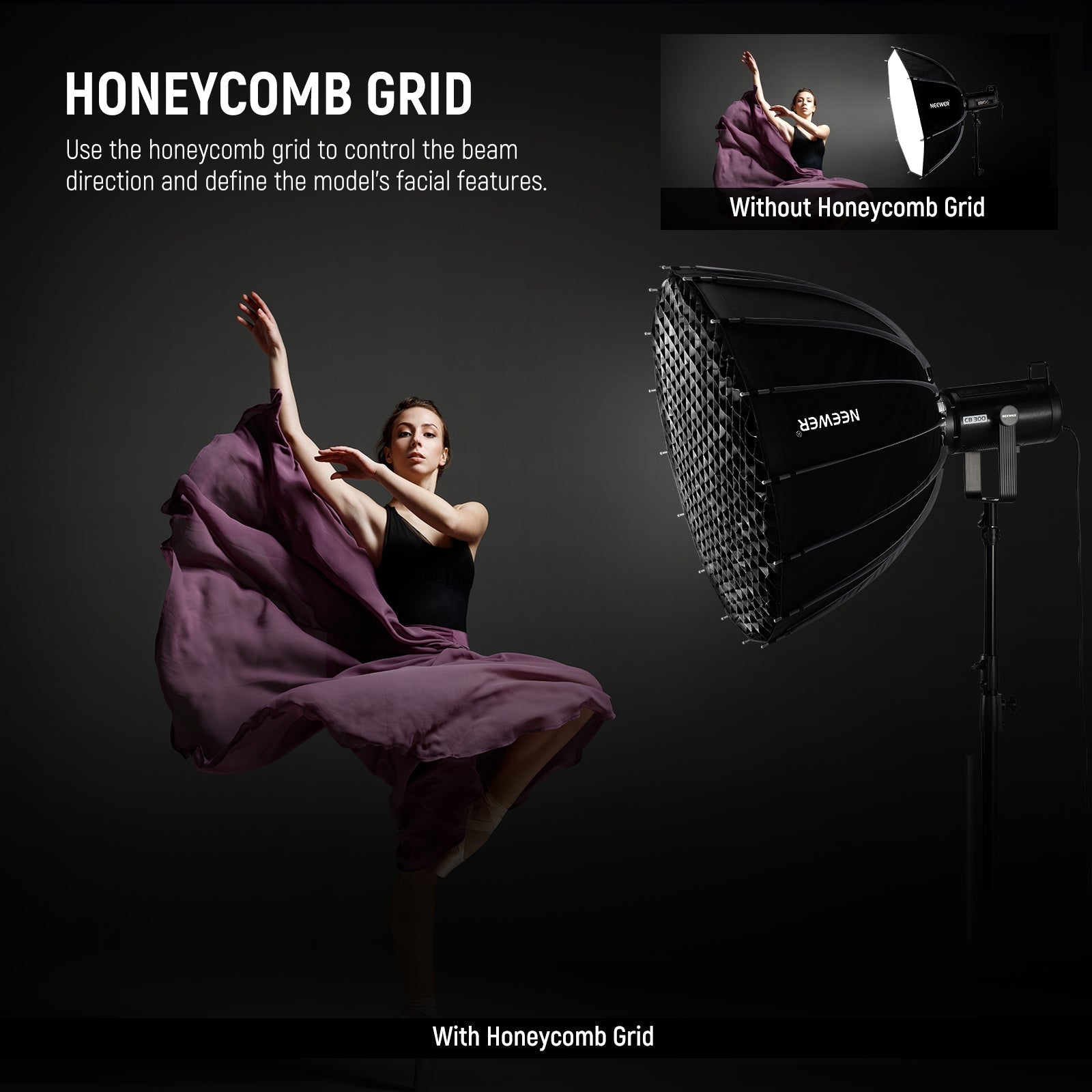 NEEWER NS55P/NS70P/NS90P/NS120P Parabolic Softbox
