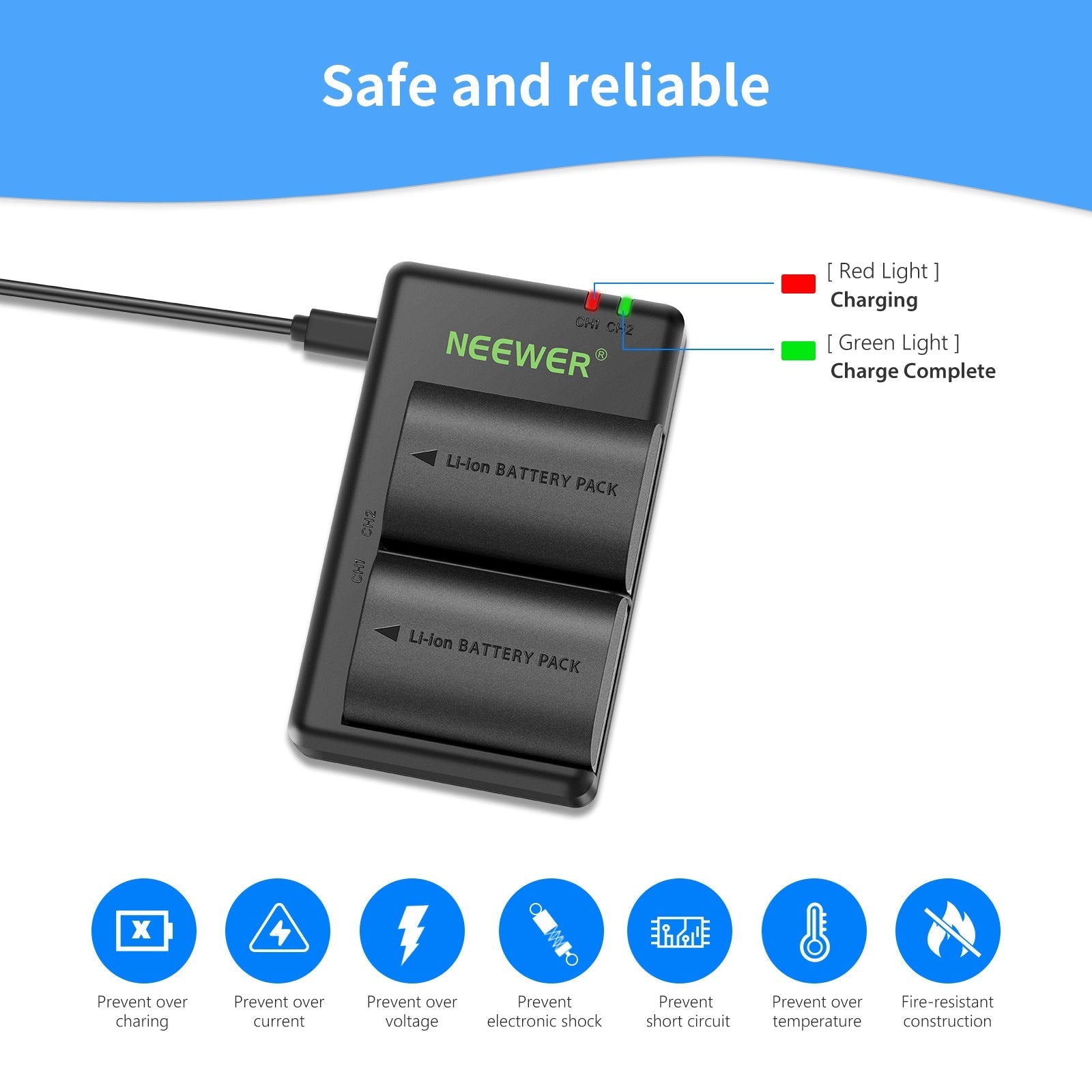 NEEWER LP-E6NH R6 II Replacement Li-Ion Battery Set For Canon