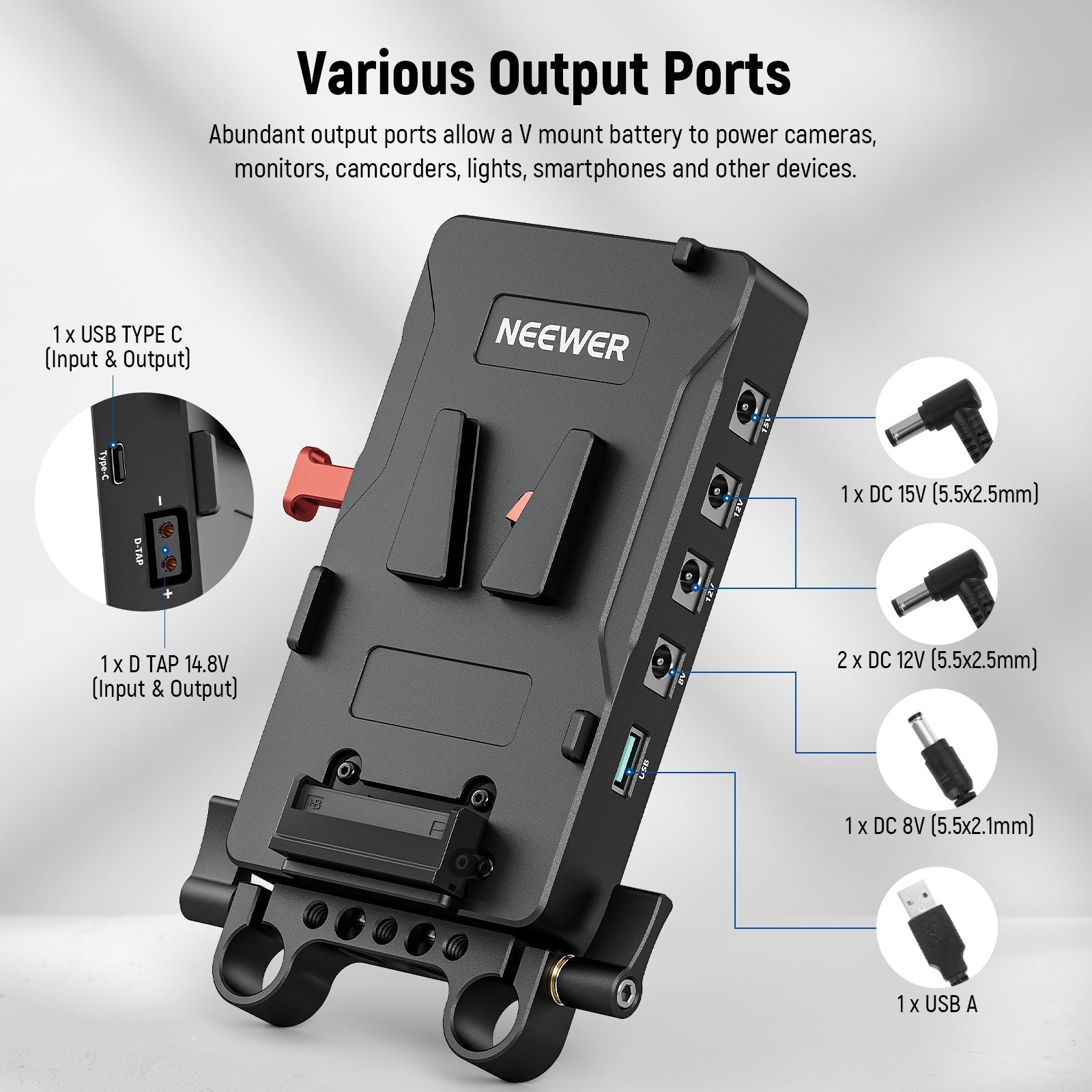 NEEWER VB-A1 V Mount Battery Adapter Plate