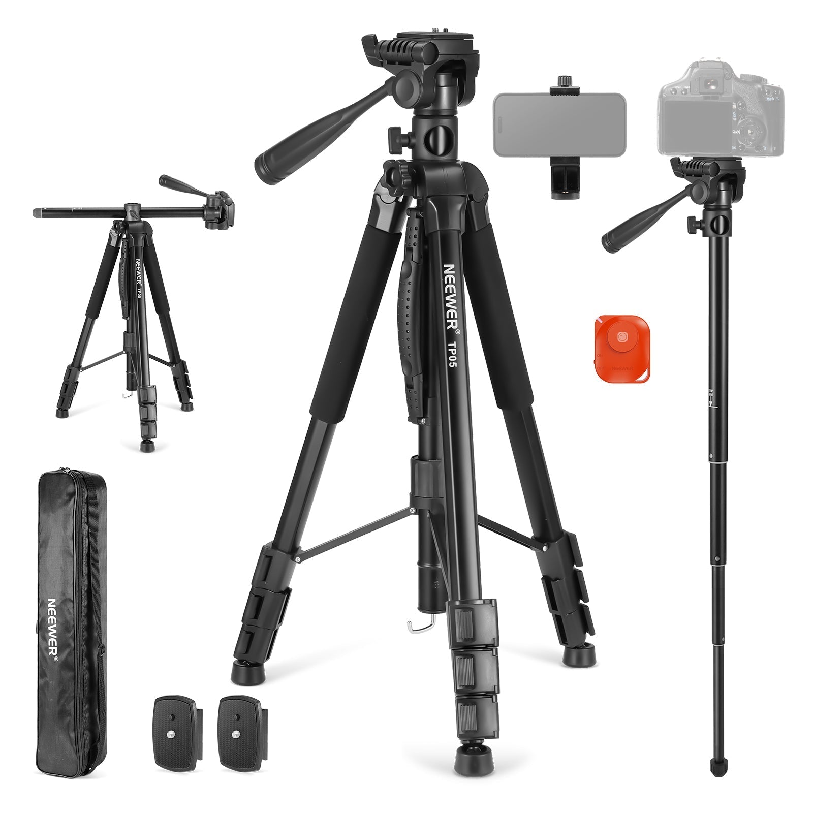 NEEWER BASICS TP05 74.4" Aluminum Alloy Tripod Monopod