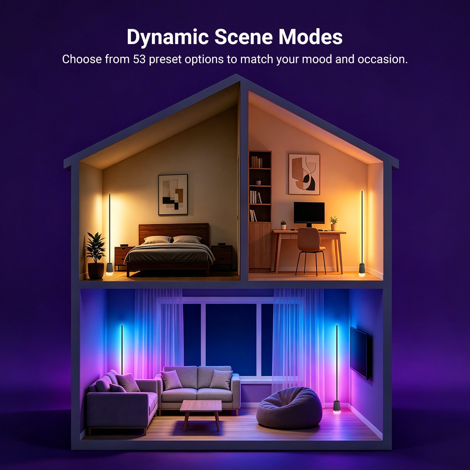 NEEWER NF06 1500lm Smart RGBCW LED Floor Lamp