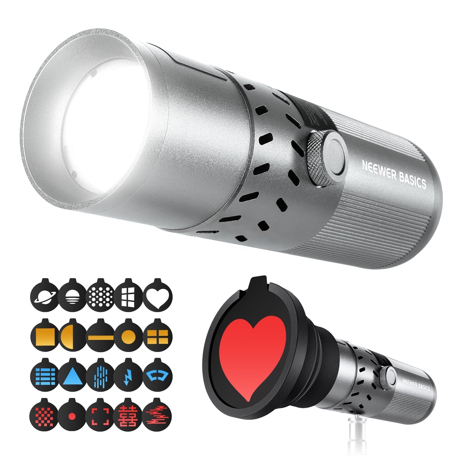 NEEWER BASICS FL20 20W RGB Portable Photography Flashlight