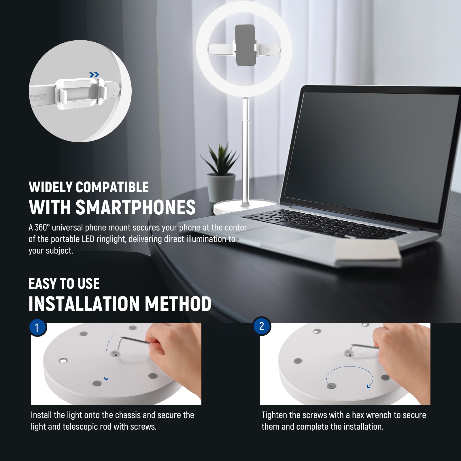 NEEWER ENTRY LEVEL VERSION 10" LED Ring Light Kit
