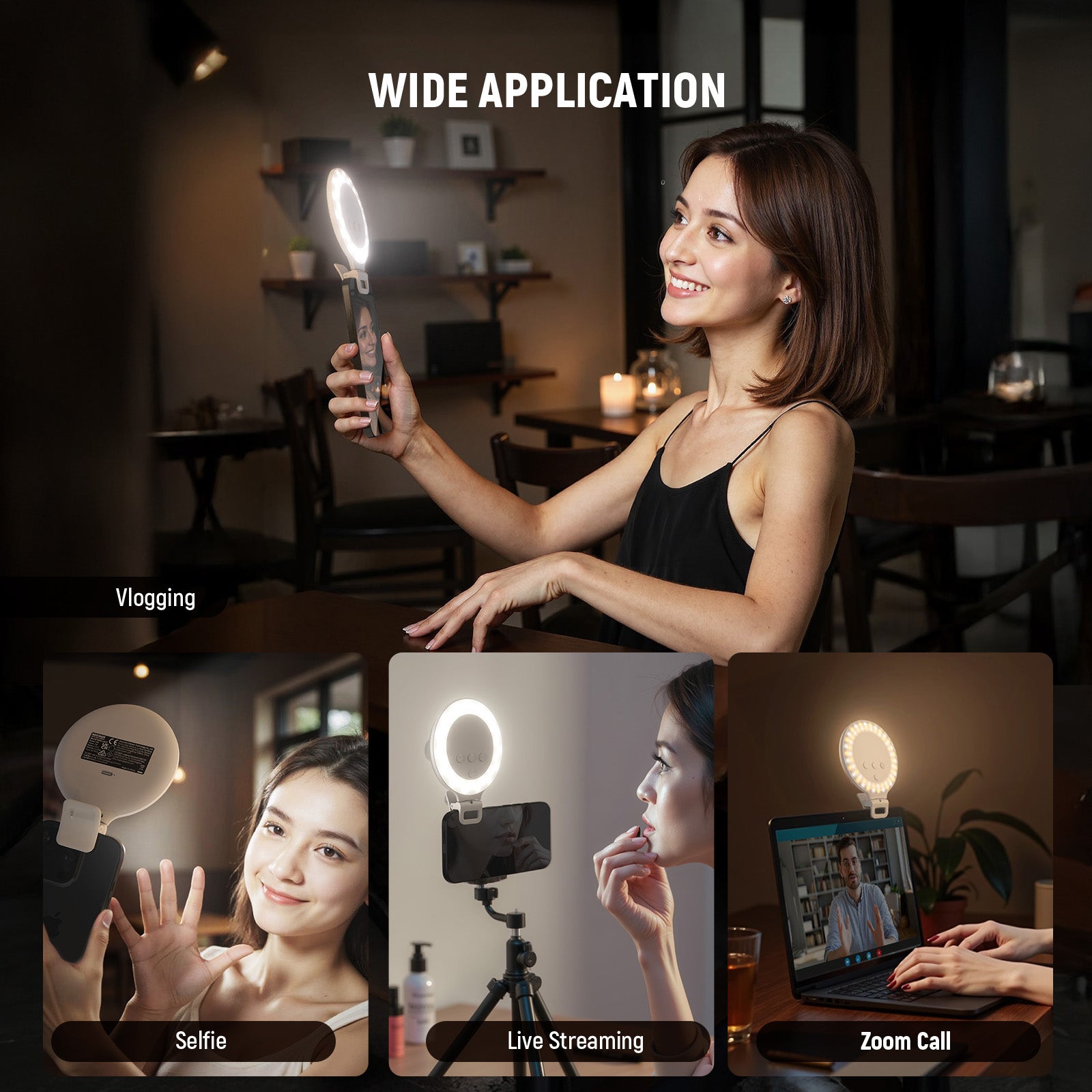 NEEWER ENTRY LEVEL VERSION NR5 3.8" Clip on Selfie Ring Light