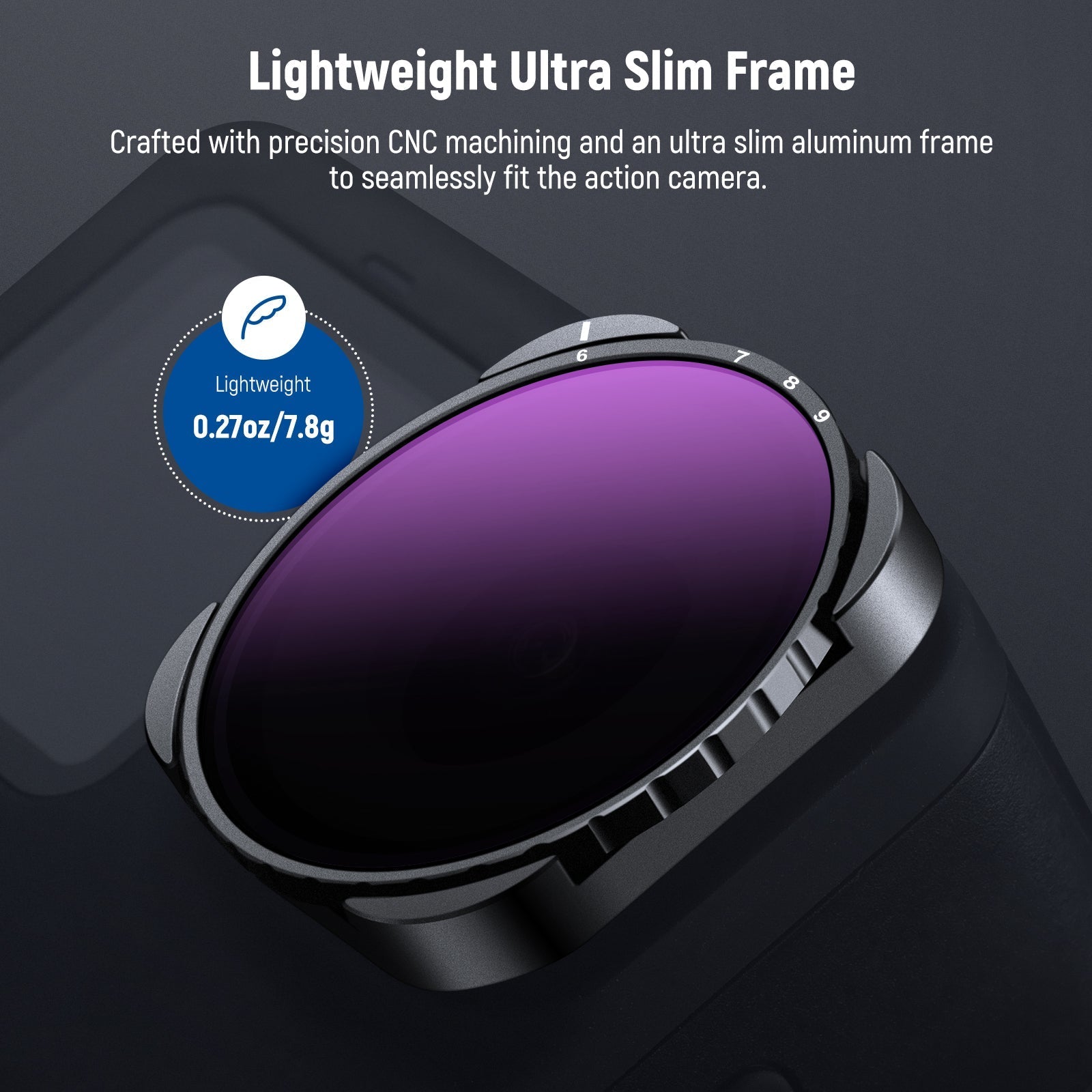 NEEWER Variable ND Filter Compatible with GoPro Hero 13 12 11 10 9