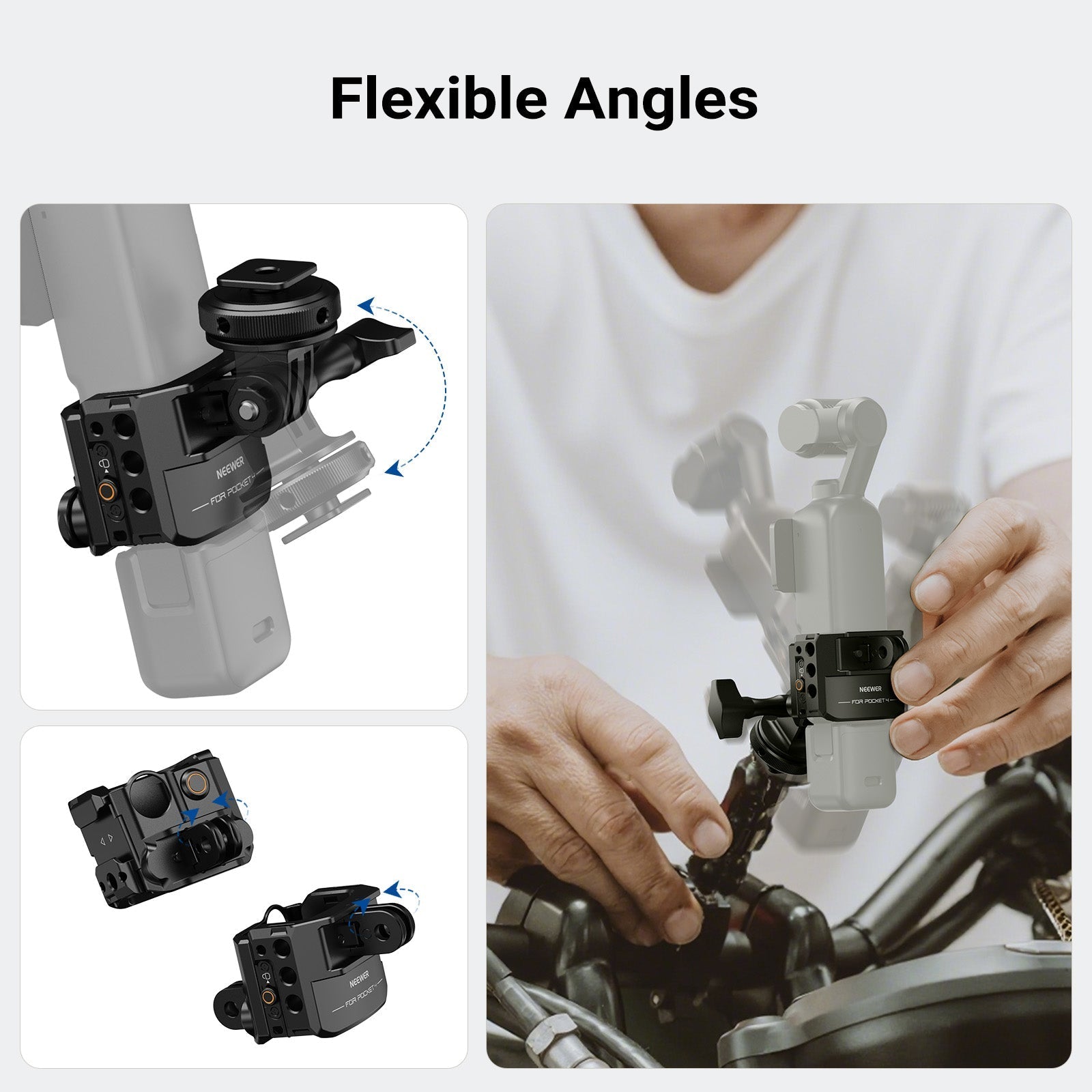NEEWER AC069 Action Camera Cage Compatible with DJI Osmo Pocket 4 & Xtra Muse