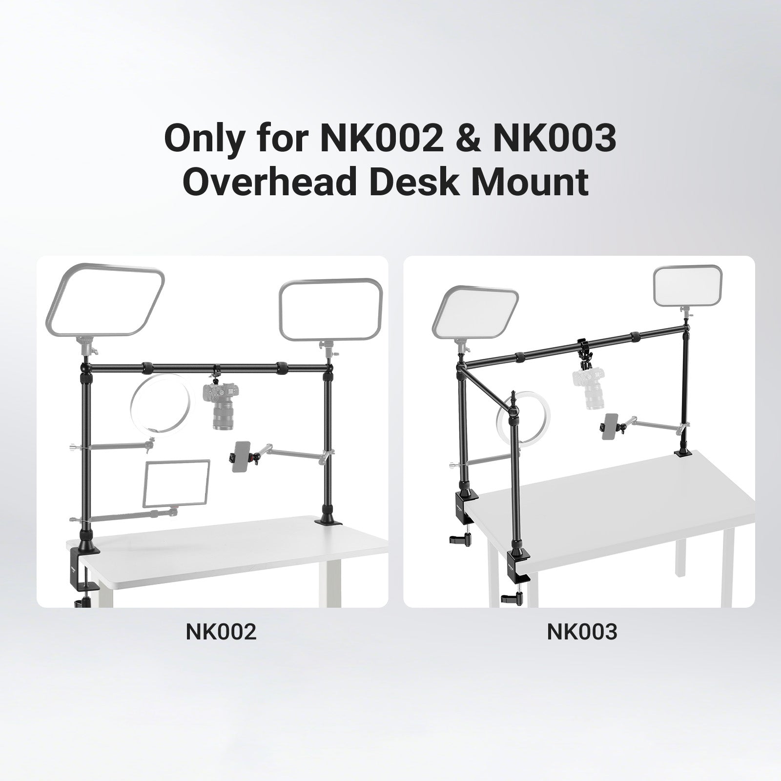 NEEWER NK009 2.8-4.9ft Horizontal Boom Arm Only for NK002 & NK003