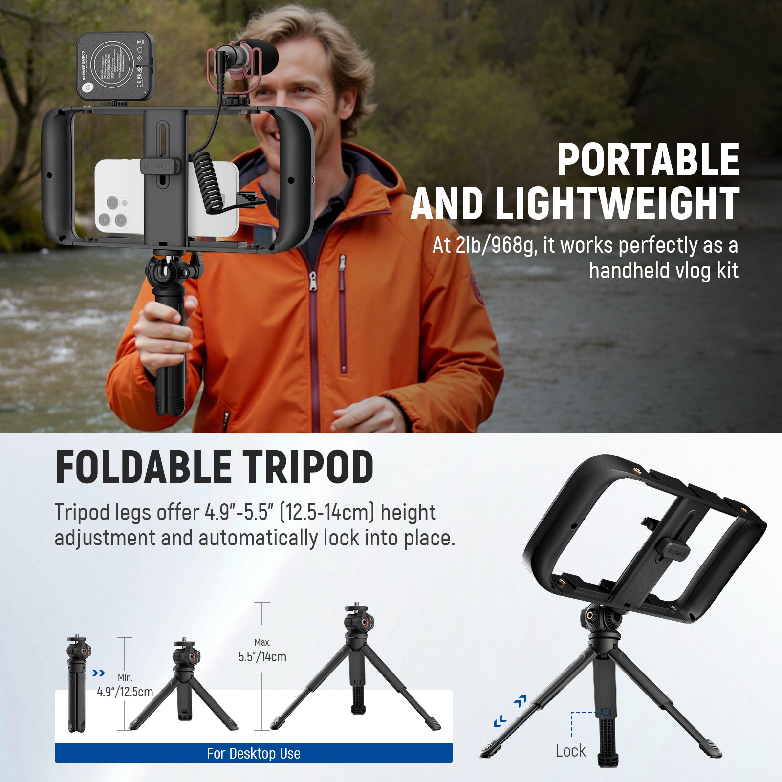 NEEWER BASICS PA055 Phone Cage Vlogging Kit