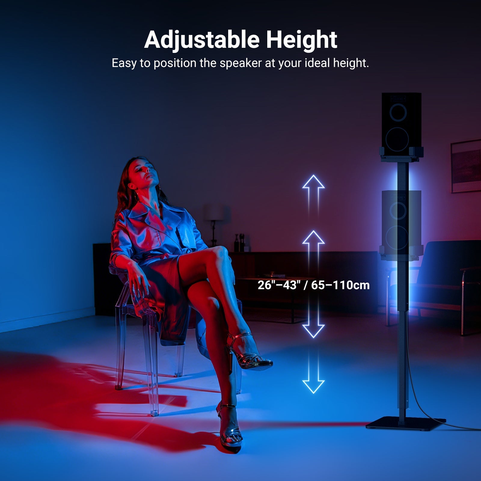 NEEWER NF08 2 Pack RGB Floor Speaker Stand