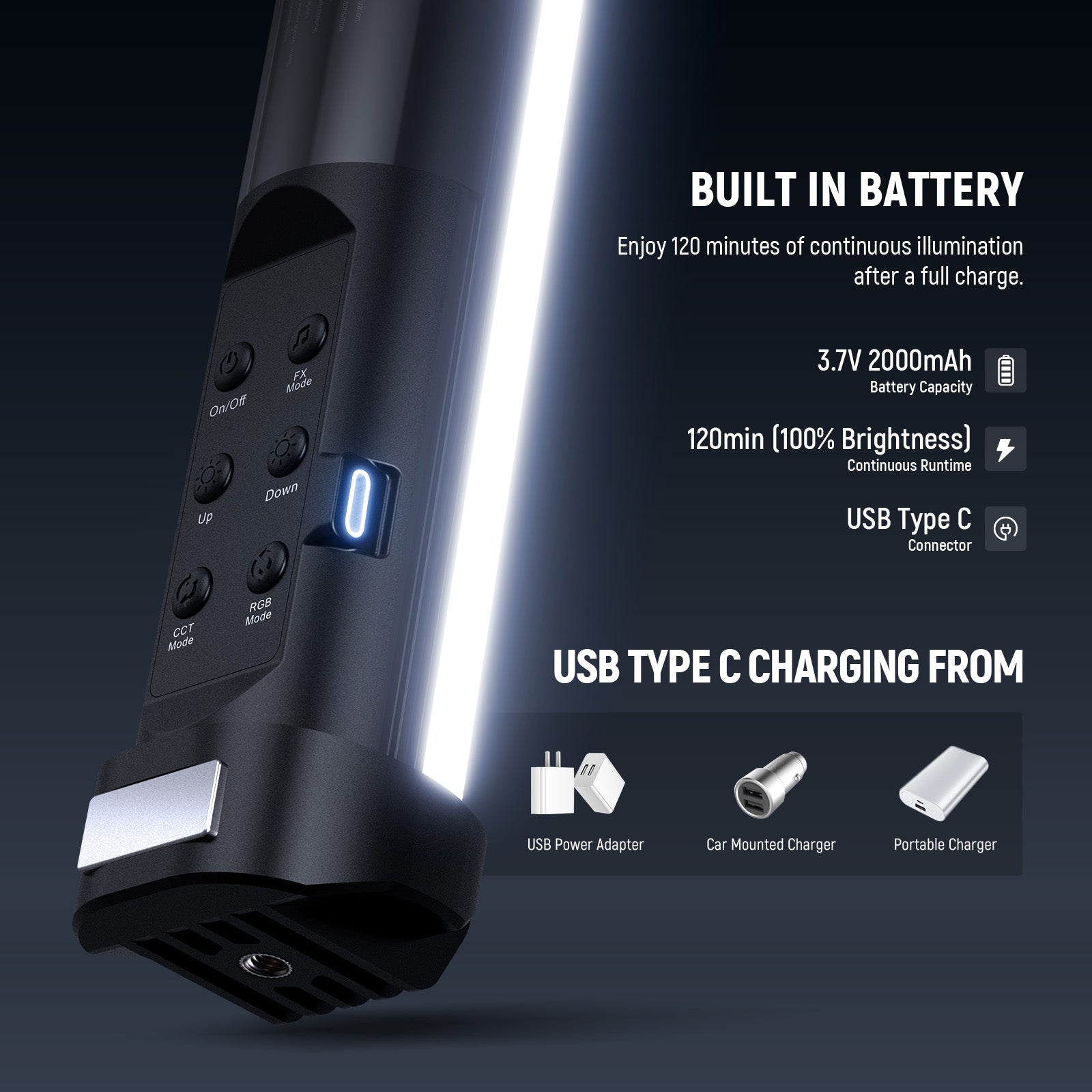 NEEWER BASICS SL30 12" Magnetic Handheld RGB Light Wand