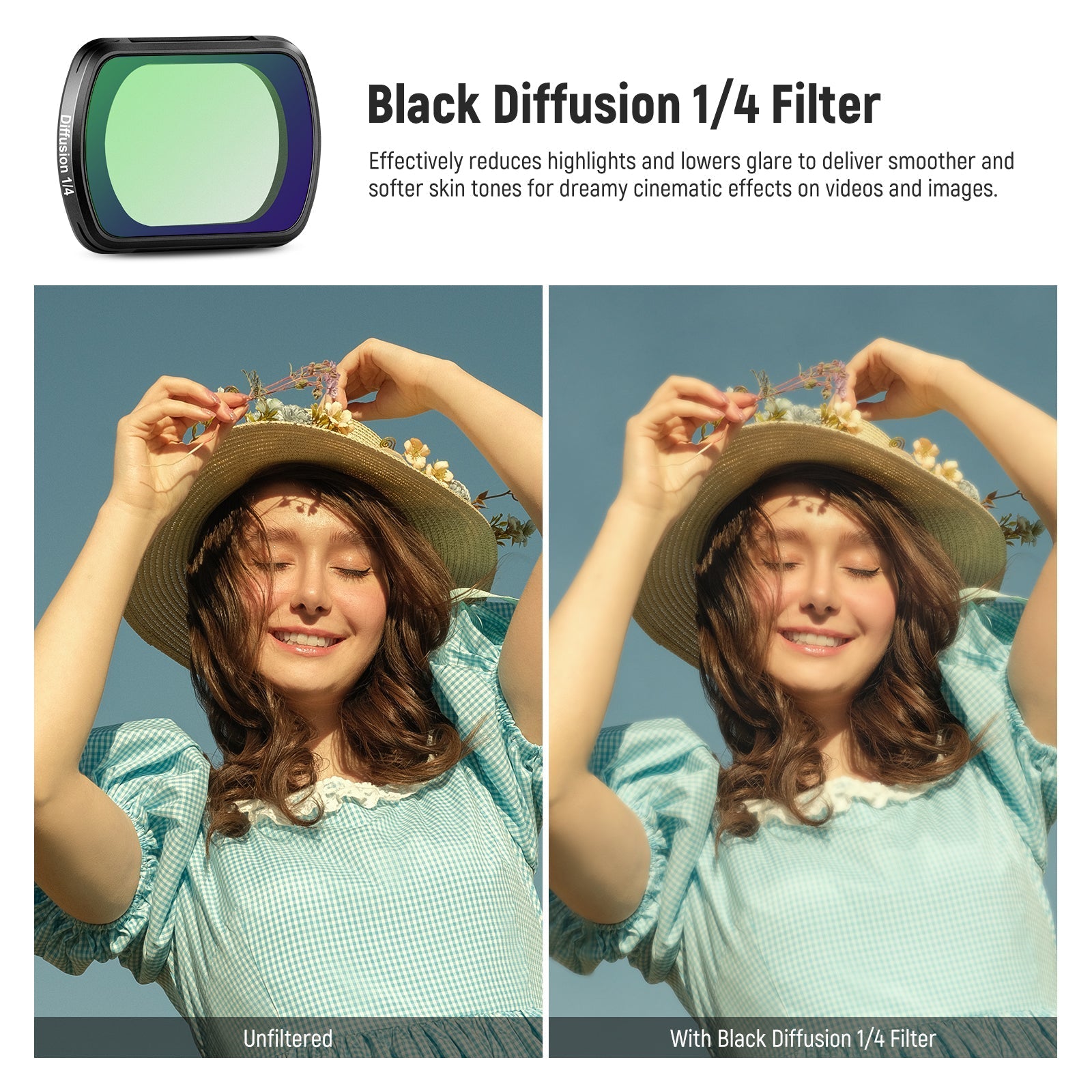 NEEWER FL-B14 ND Filter Set With 0.75X wide Angle Lens For Pocket 3 / Pocket 4 & Xtra Muse