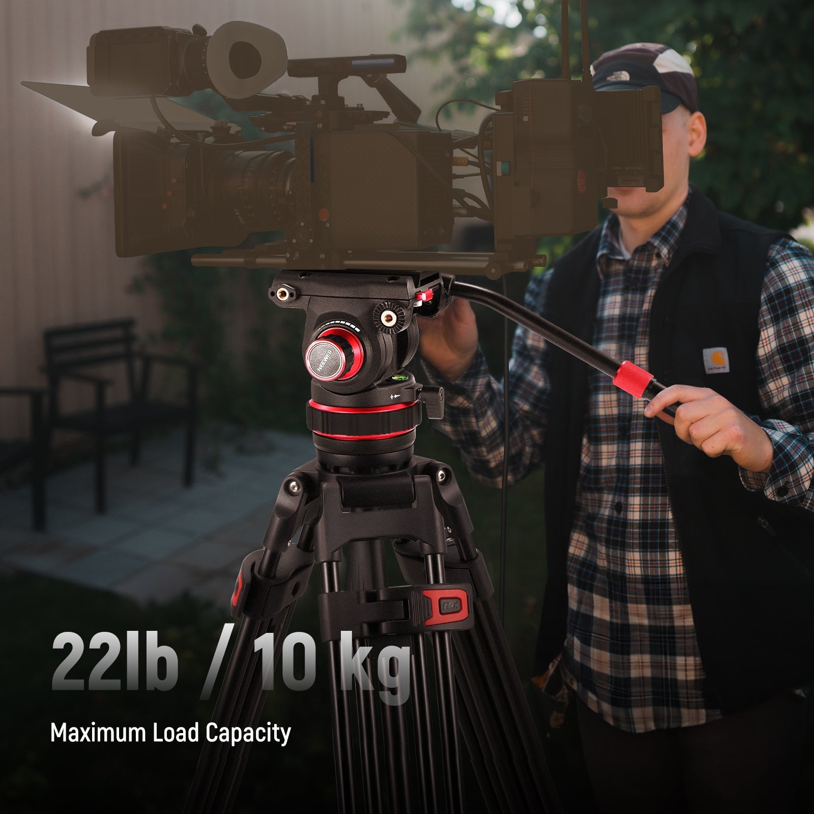 NEEWER TP75 74" Pro Video Tripod with Fluid Head
