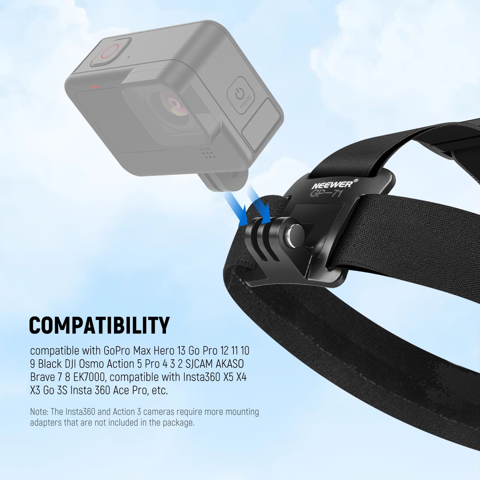 NEEWER GP-75 Accessories Kit For Action Camera