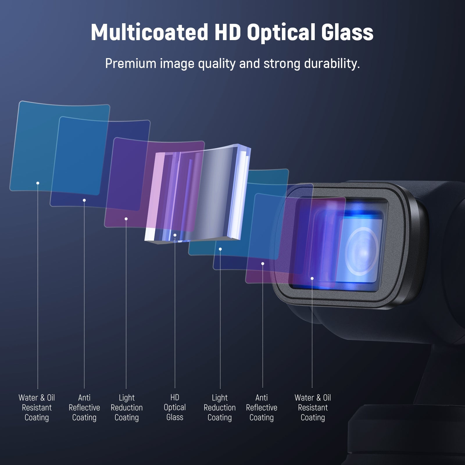 NEEWER LS-44 Pro 1.2X Blue Anamorphic Lens For DJI Osmo Pocket 3 / Pocket 4 & Xtra Muse