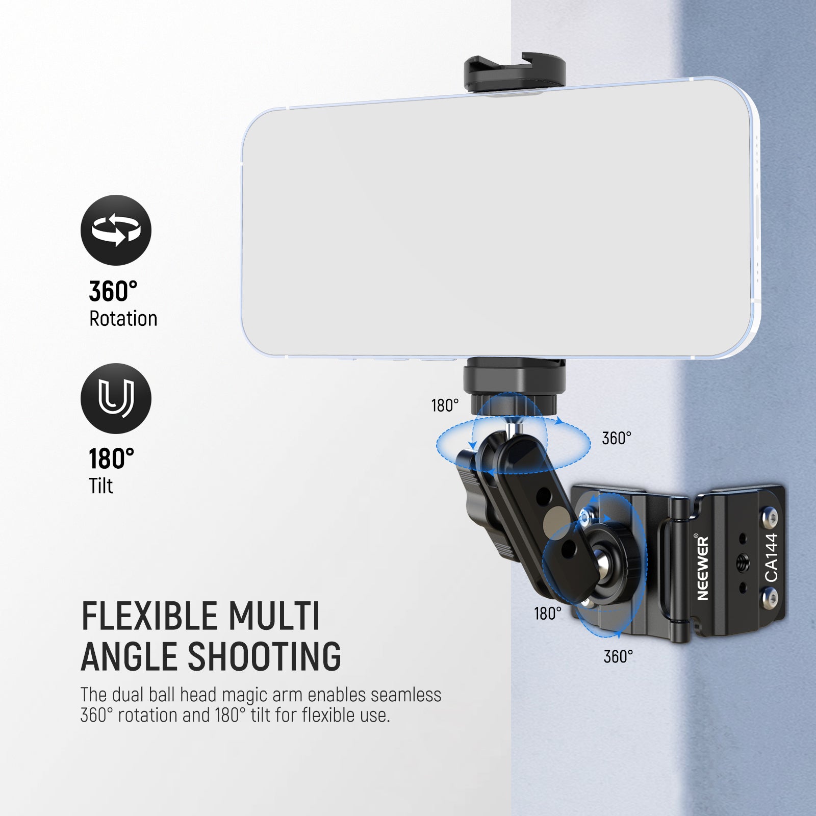NEEWER CA144 Magnetic Fence Mount for Action Camera
