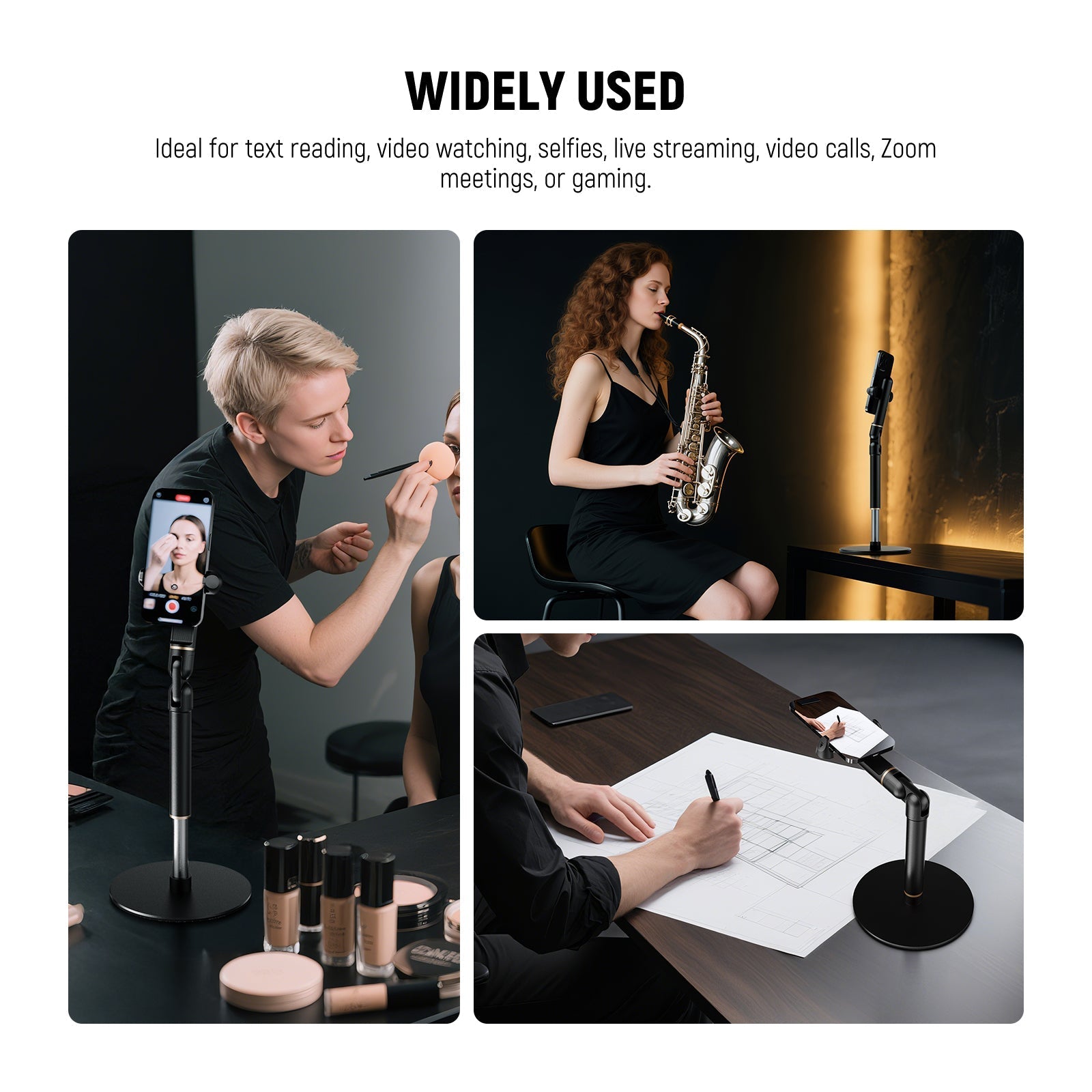 NEEWER BASICS ST006 Adjustable Phone Holder Stand for Desk
