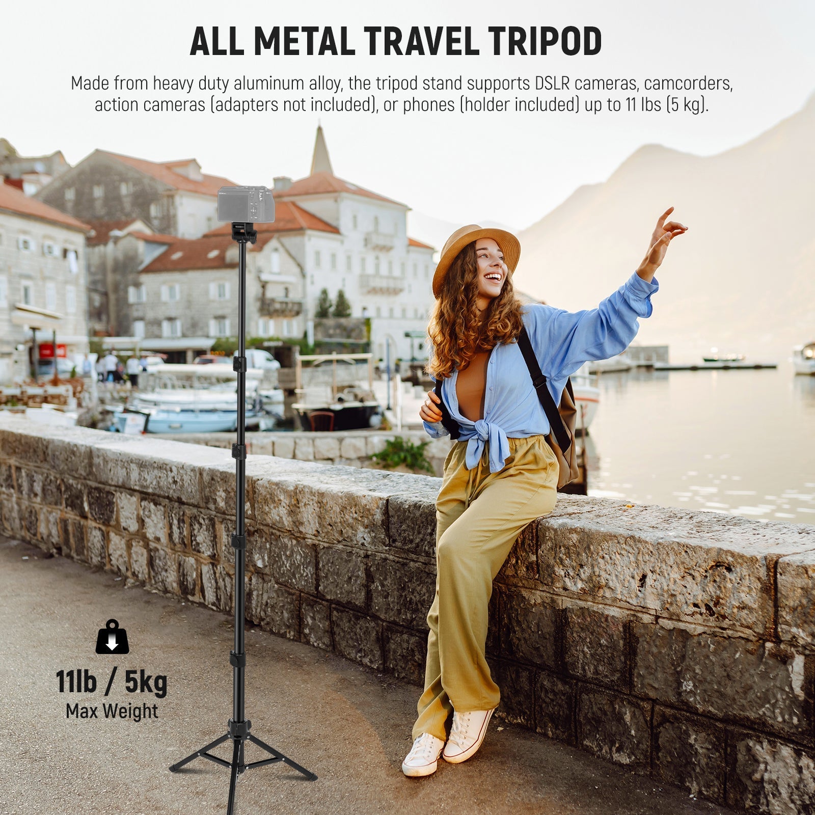NEEWER BASICS TS03 66" Phone Tripod with Remote & Phone Holder