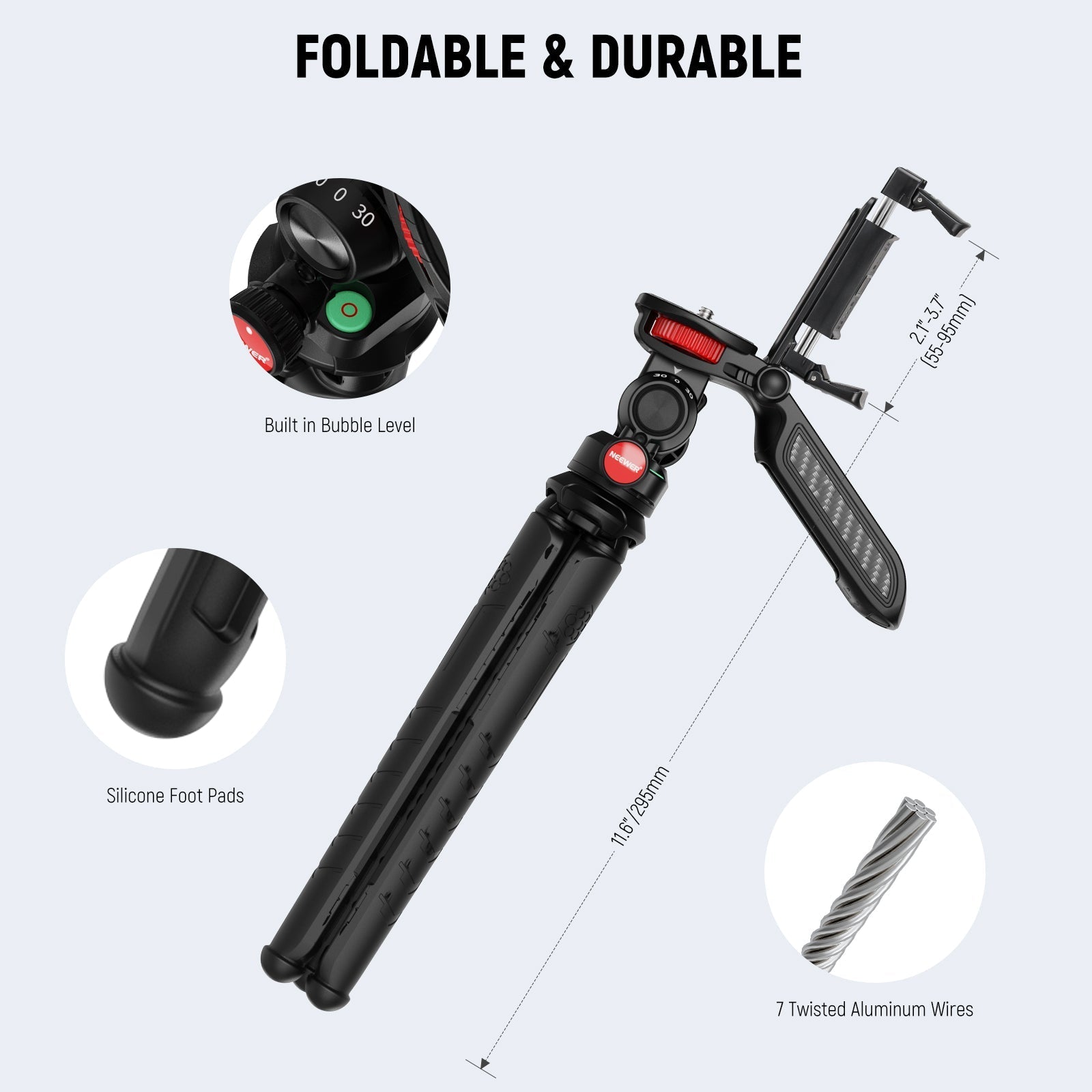 NEEWER TP36 Flexible Mini Tripod with Remote