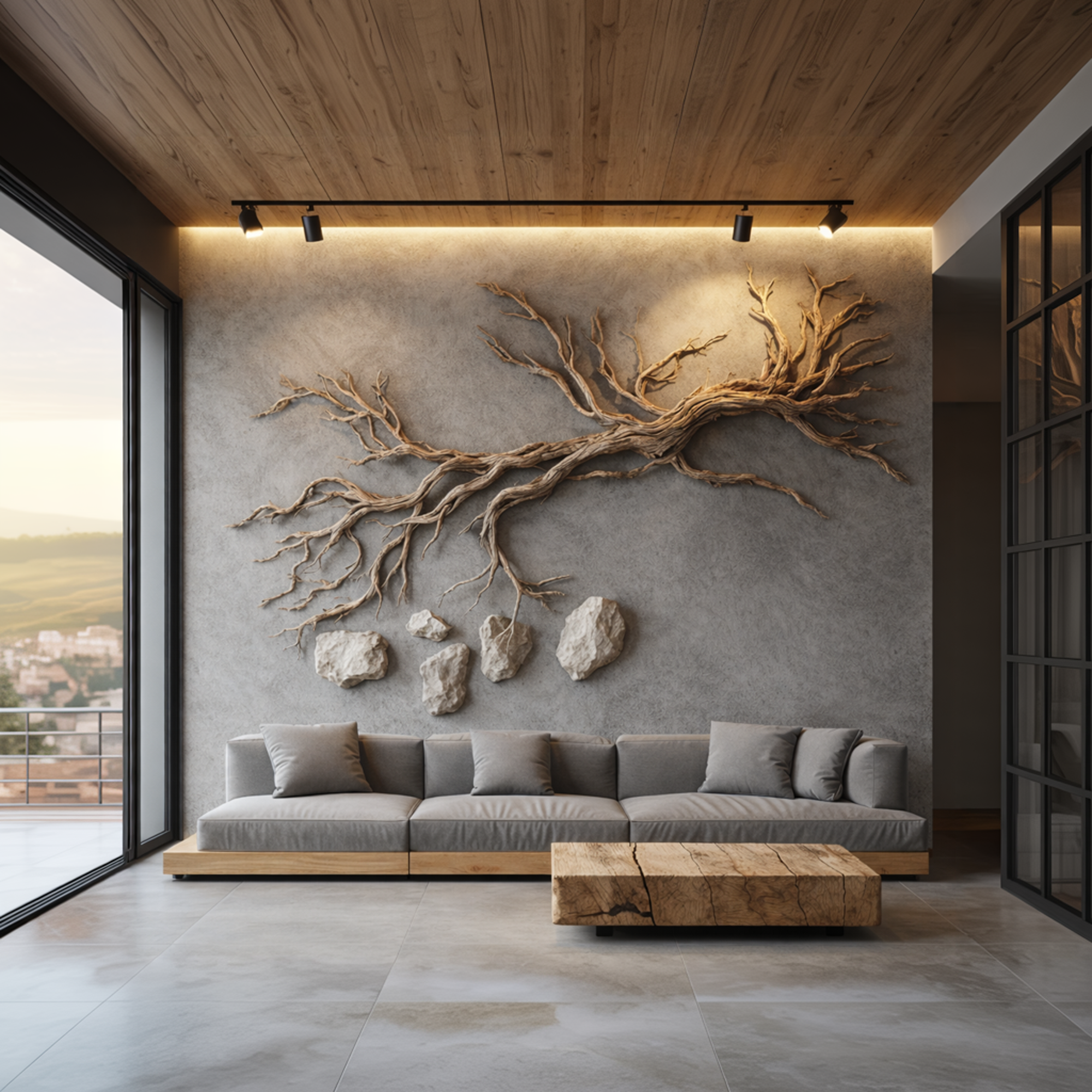 Organic Branch Solid Wood Wall Art Sculptural Interior Decor