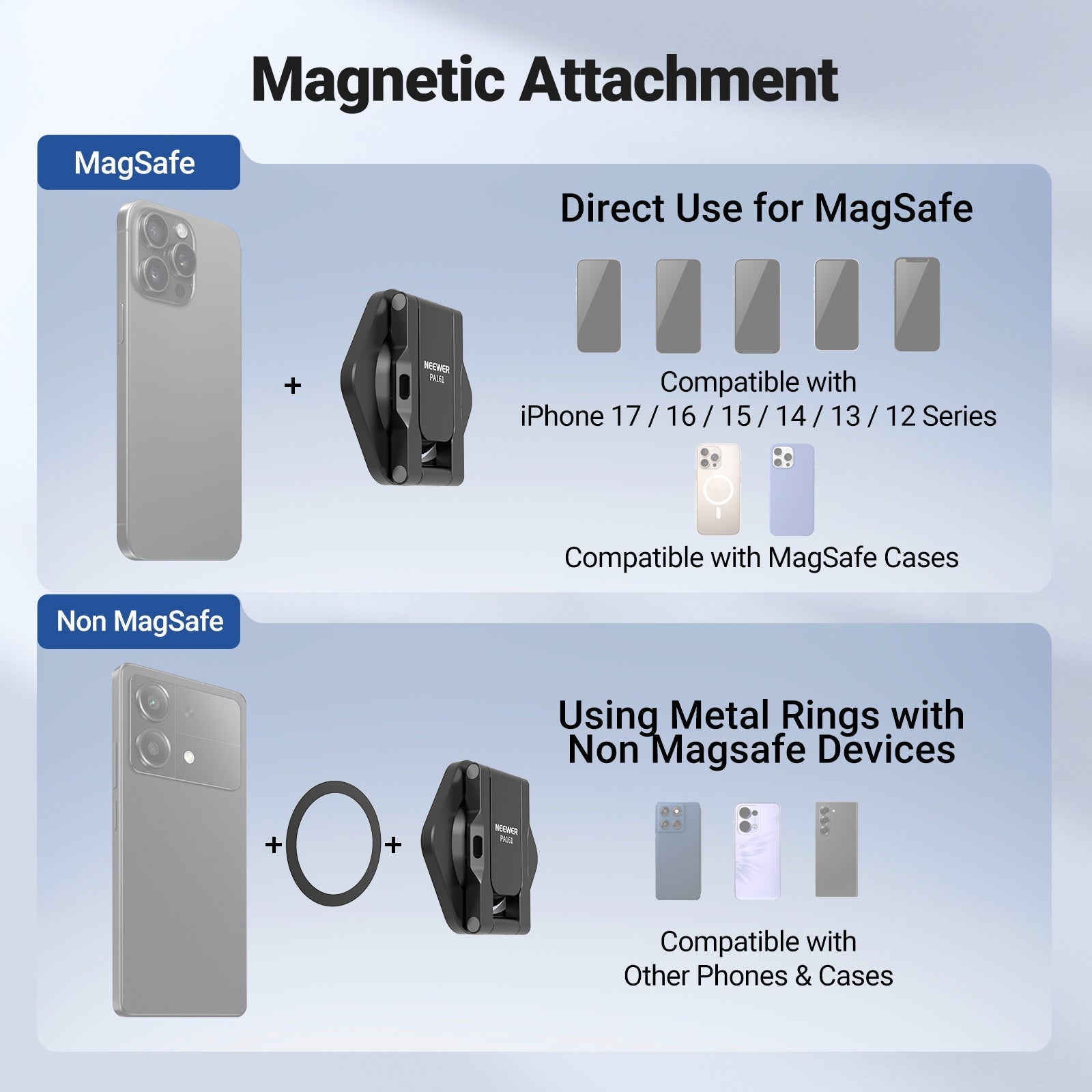 NEEWER PA161 Dual Magnetic Phone Holder
