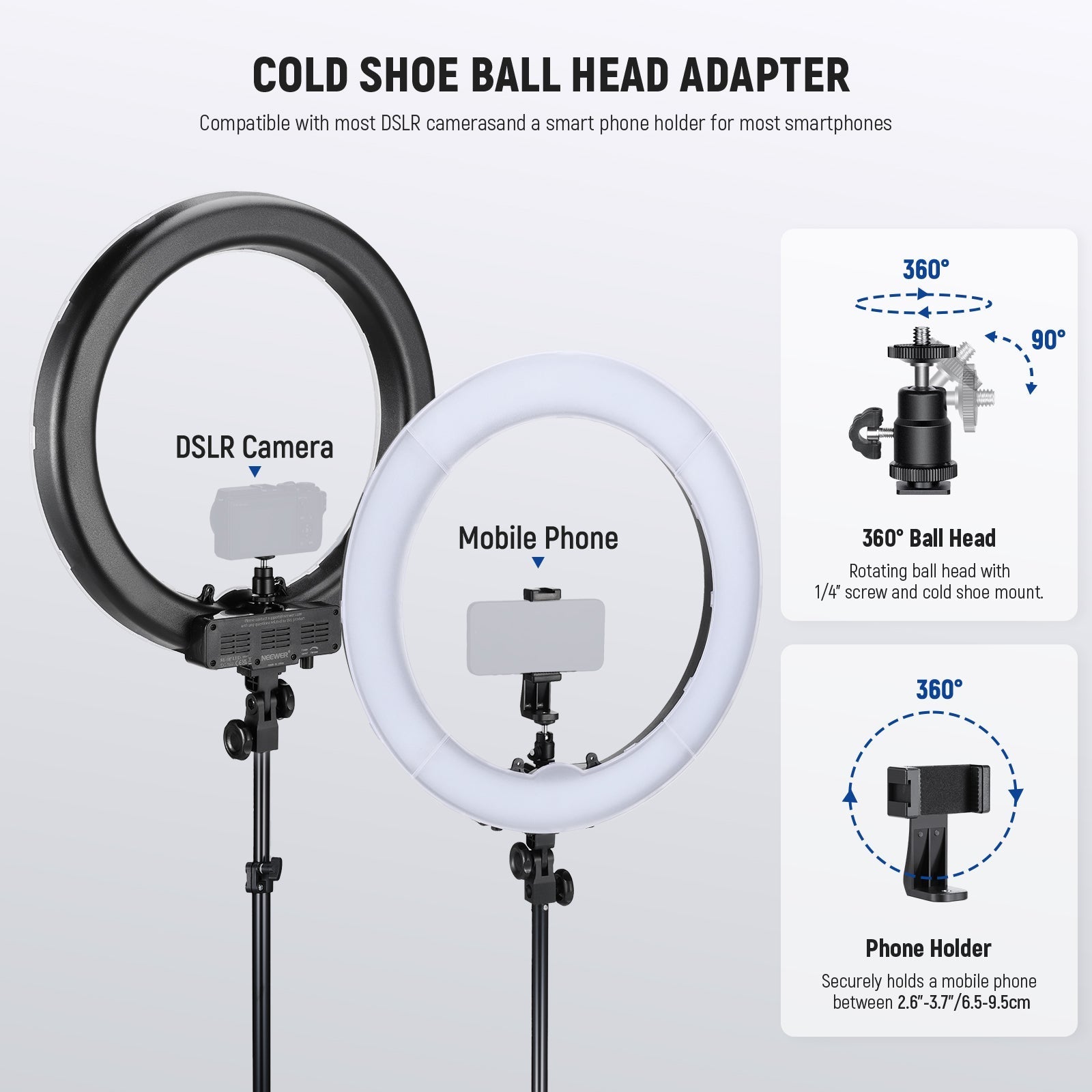 NEEWER RL-18 New Version 18 Inch 55W LED Ring Light