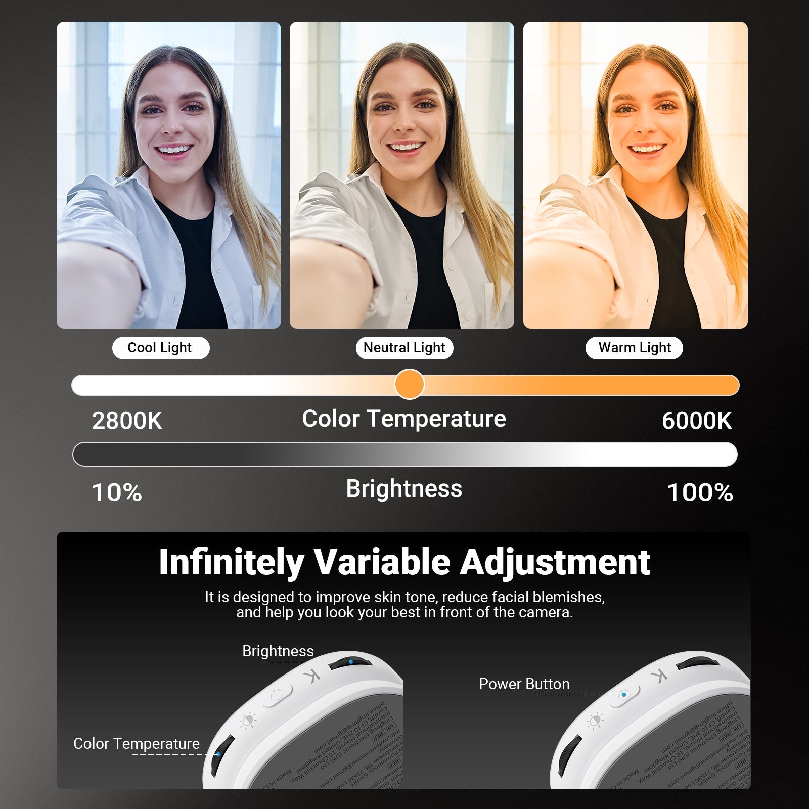 NEEWER BASICS NL72B Magnetic Selfie Light